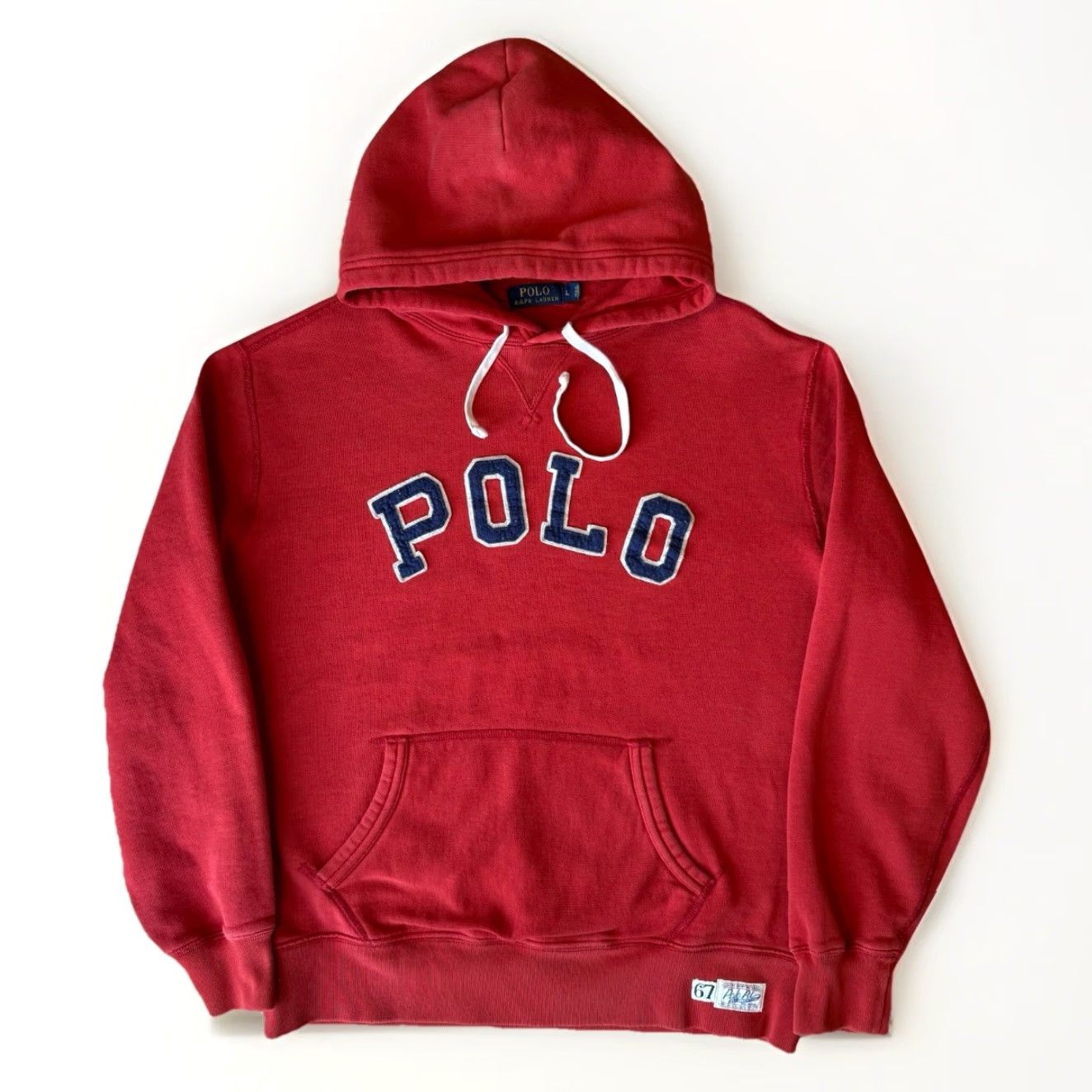 Polo Ralph Lauren Polo Ralph Lauren Hoodie Large Red Heavy Fleece Pullover Rugby 90s New York RRL Mens L Hoodie Size US L / EU 52-54 / 3 - 2 Thumbnail