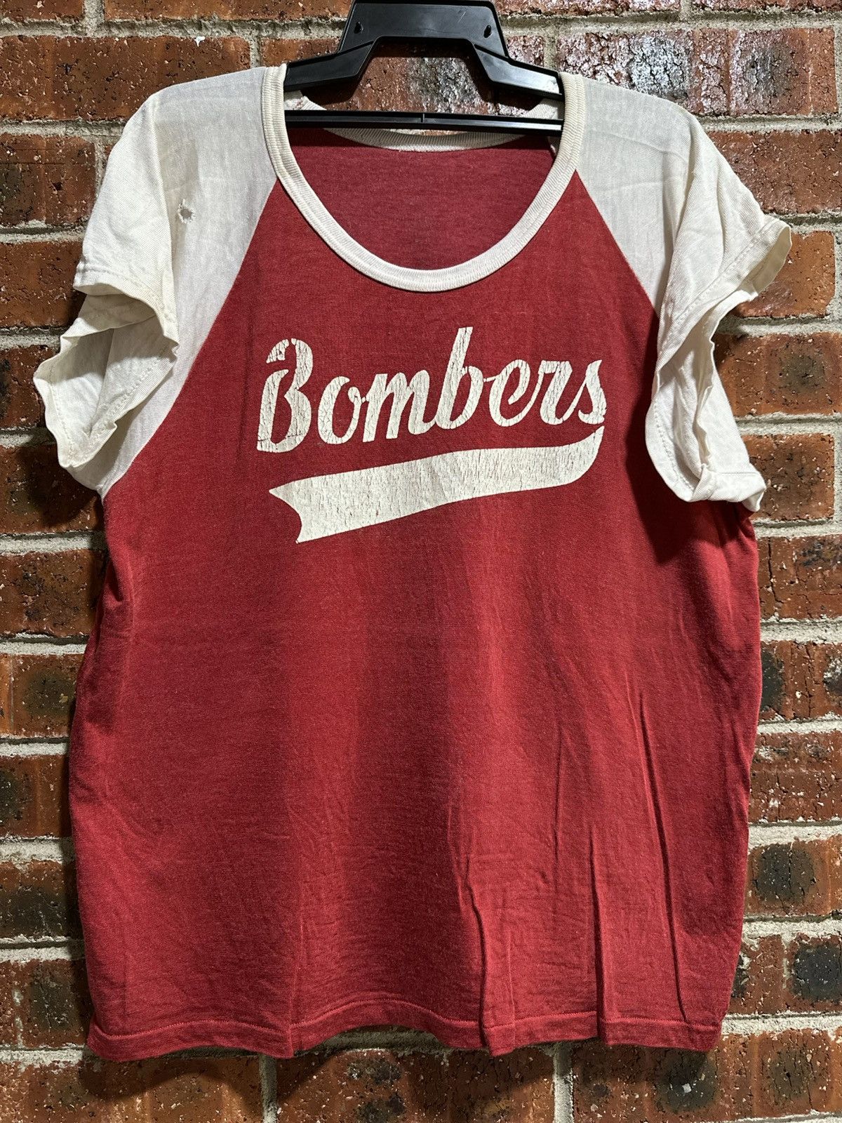 Sears Vintage Bombers Red&White Faded Tee Size US XL / EU 56 / 4 - 1 Thumbnail