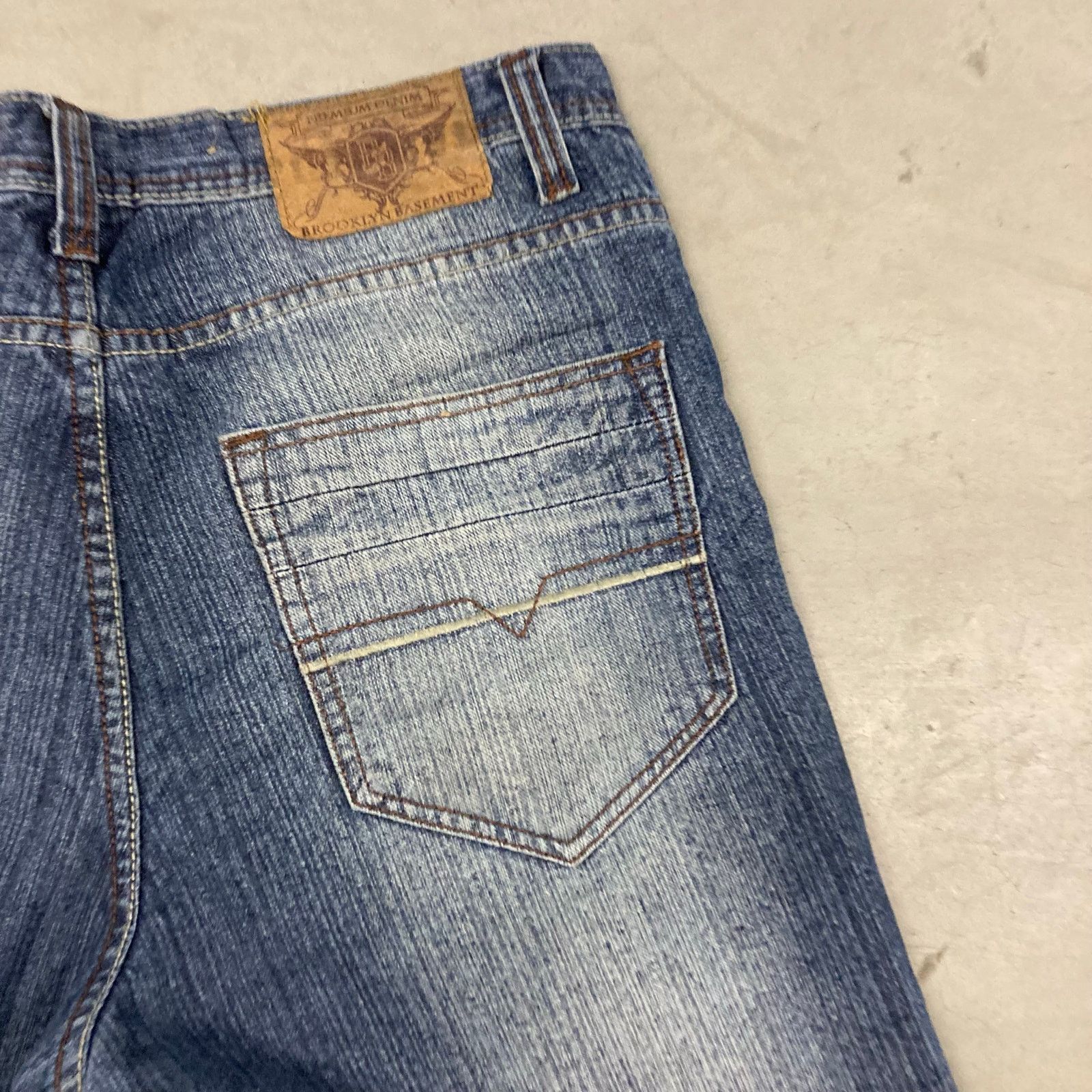 Vintage Baggy faded Brooklyn basement Jeans 36x32 Size US 36 / EU 52 - 4 Thumbnail