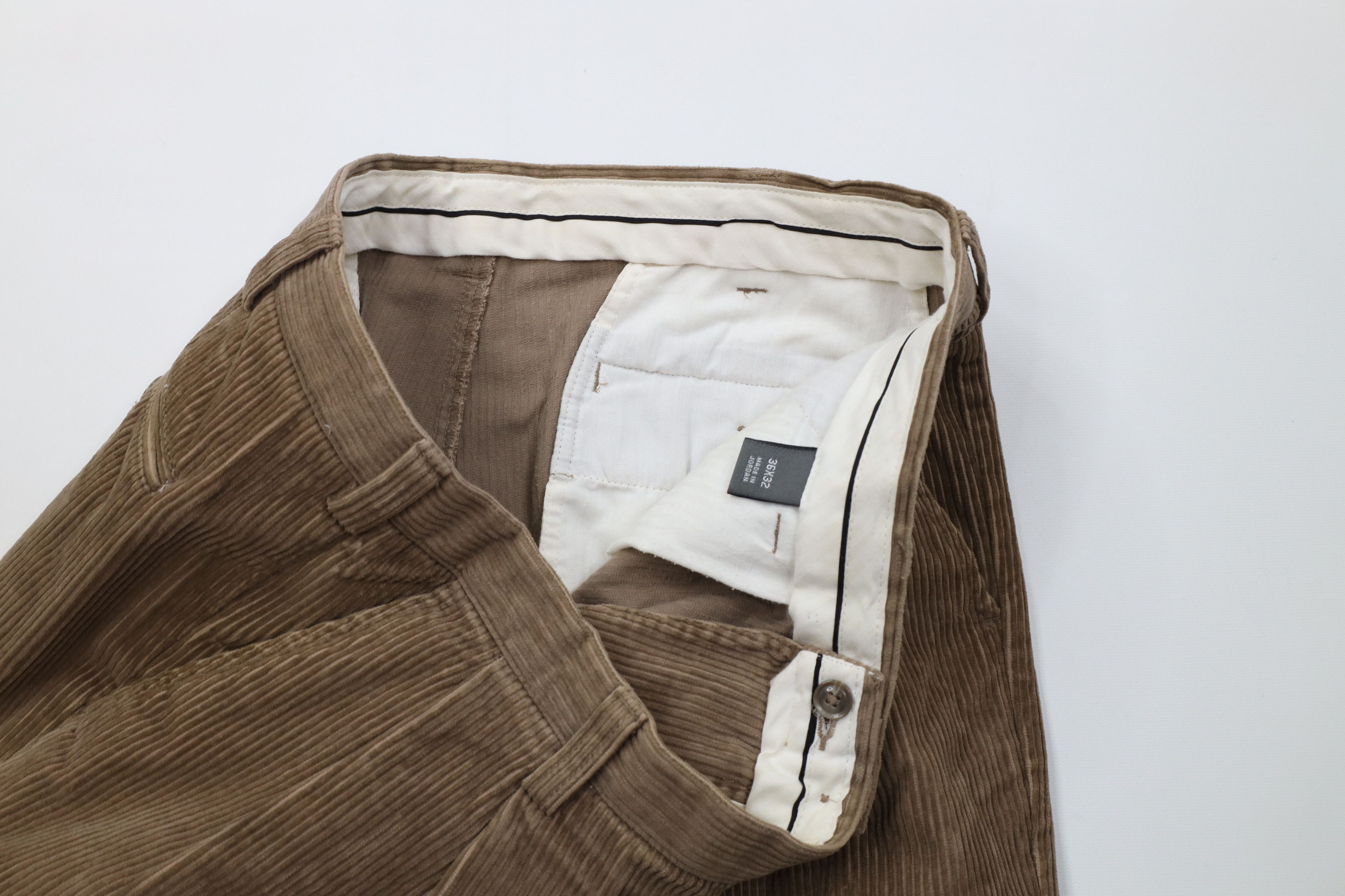 Vintage Vintage 90s Streetwear Pleated Wide Leg Corduroy Chino Pants Size US 36 / EU 52 - 9 Thumbnail