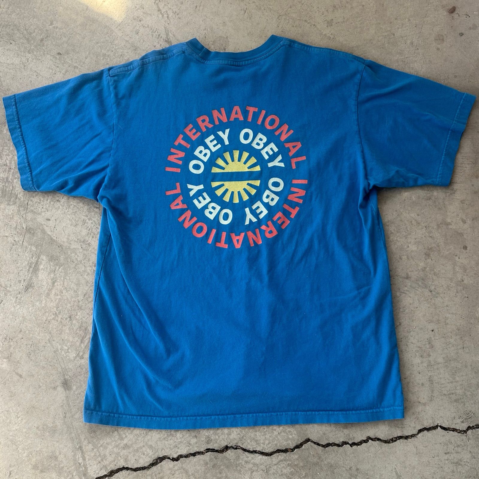 Obey Obey skateboarding blue tee International L Size US L / EU 52-54 / 3 - 2 Thumbnail