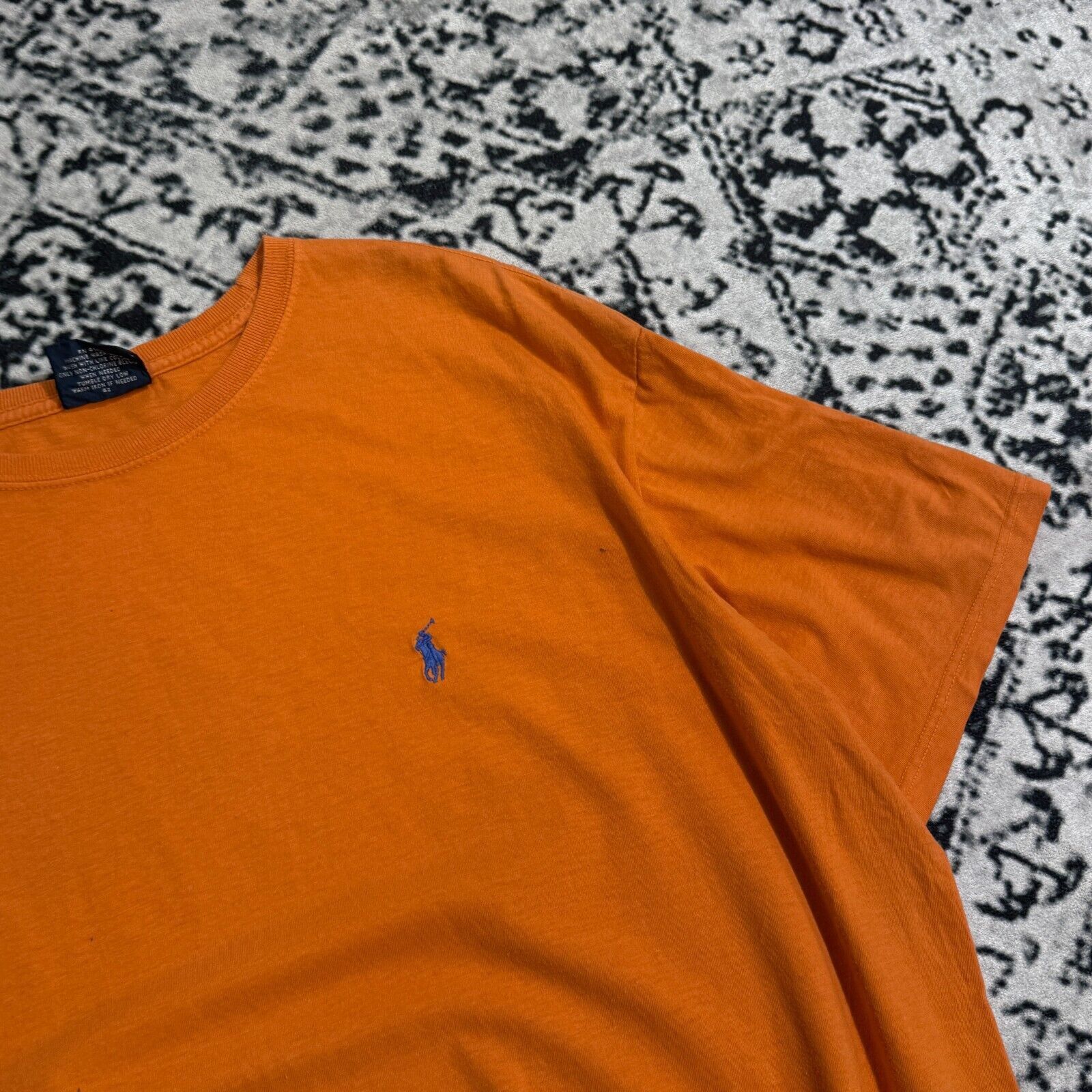 Ralph Lauren × Vintage Vintage Ralph Lauren Orange Cotton T-Shirt Size L Y2K 90s Size US L / EU 52-54 / 3 - 5 Thumbnail