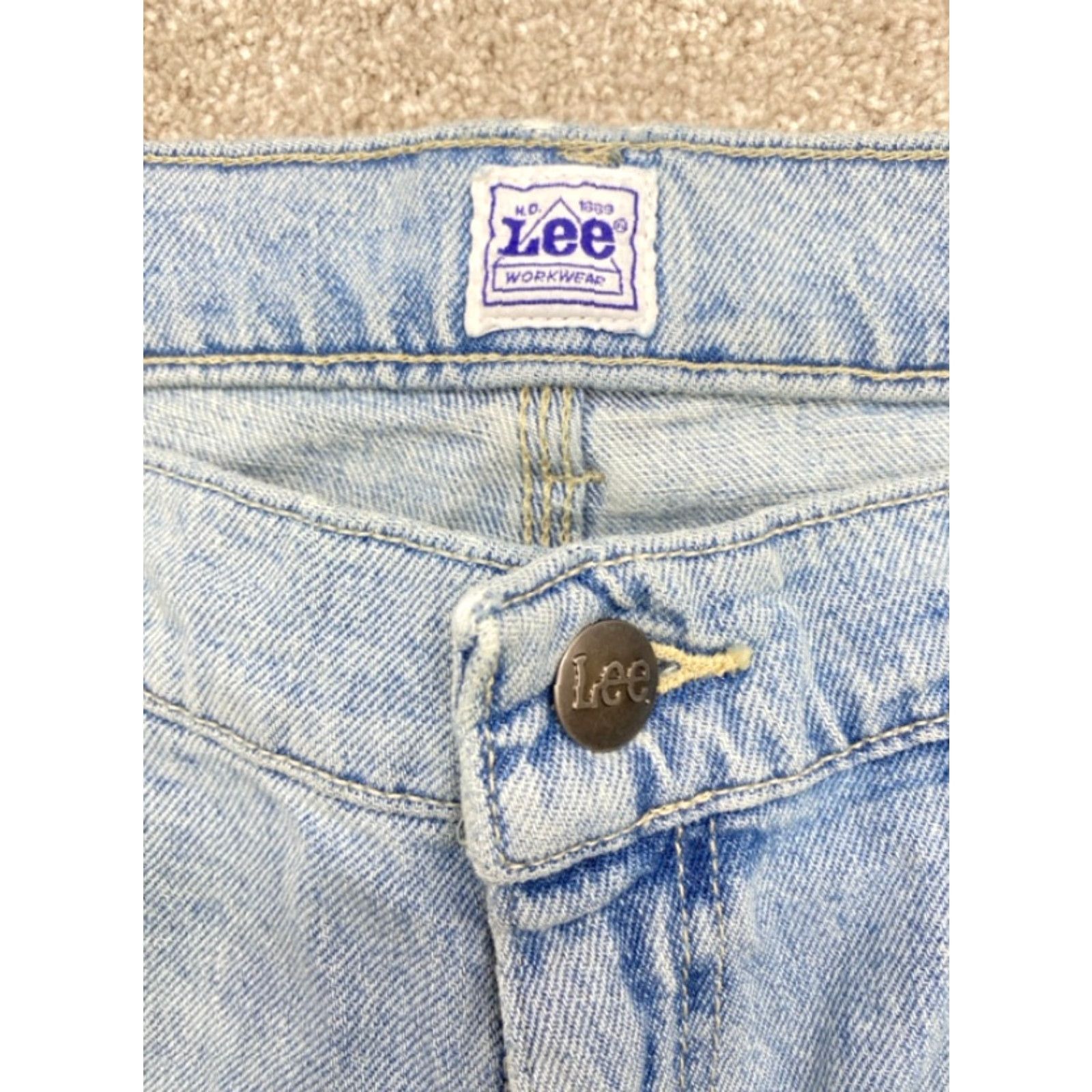 Lee VINTAGE Lee Legendary Jeans Men's 31x34 Workwear Loose Fit Carpenter Straight Leg Blue Cotton Denim 112339181 Mens Size US 31 - 4 Thumbnail