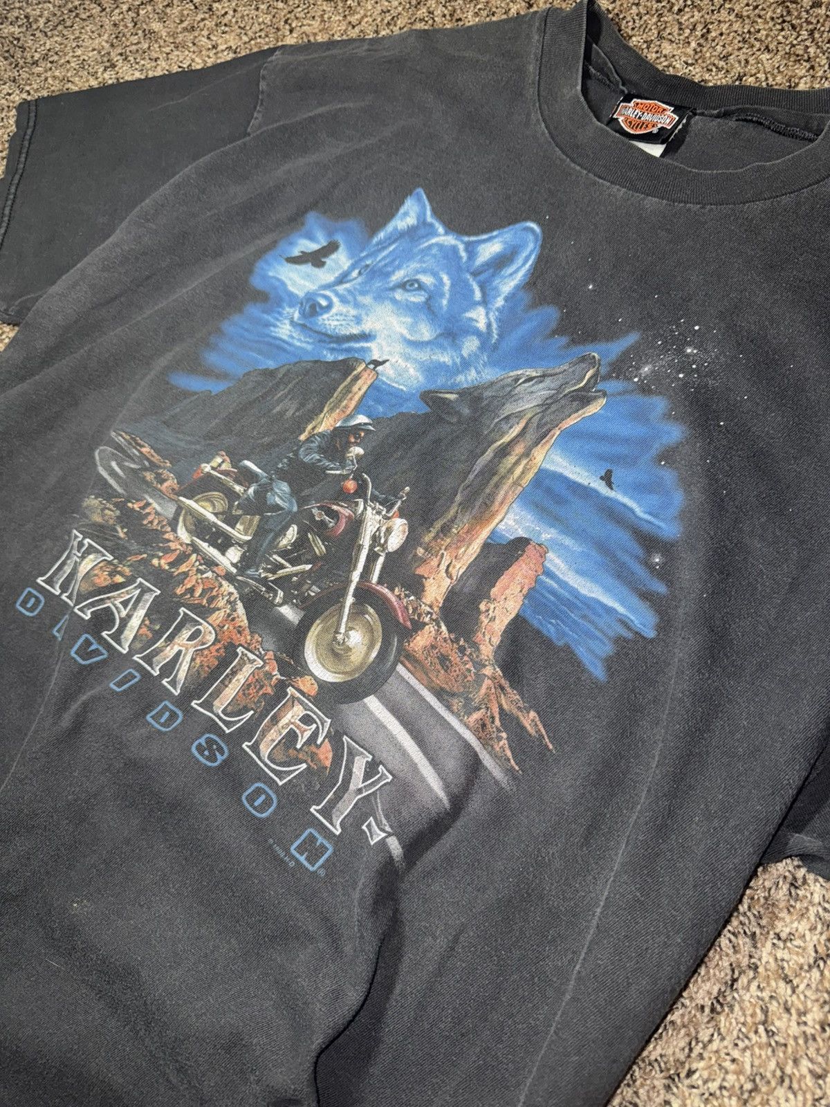 Harley Davidson Vintage Harley-Davidson Wolf Graphic Tee XL USA Size US XL / EU 56 / 4 - 2 Thumbnail