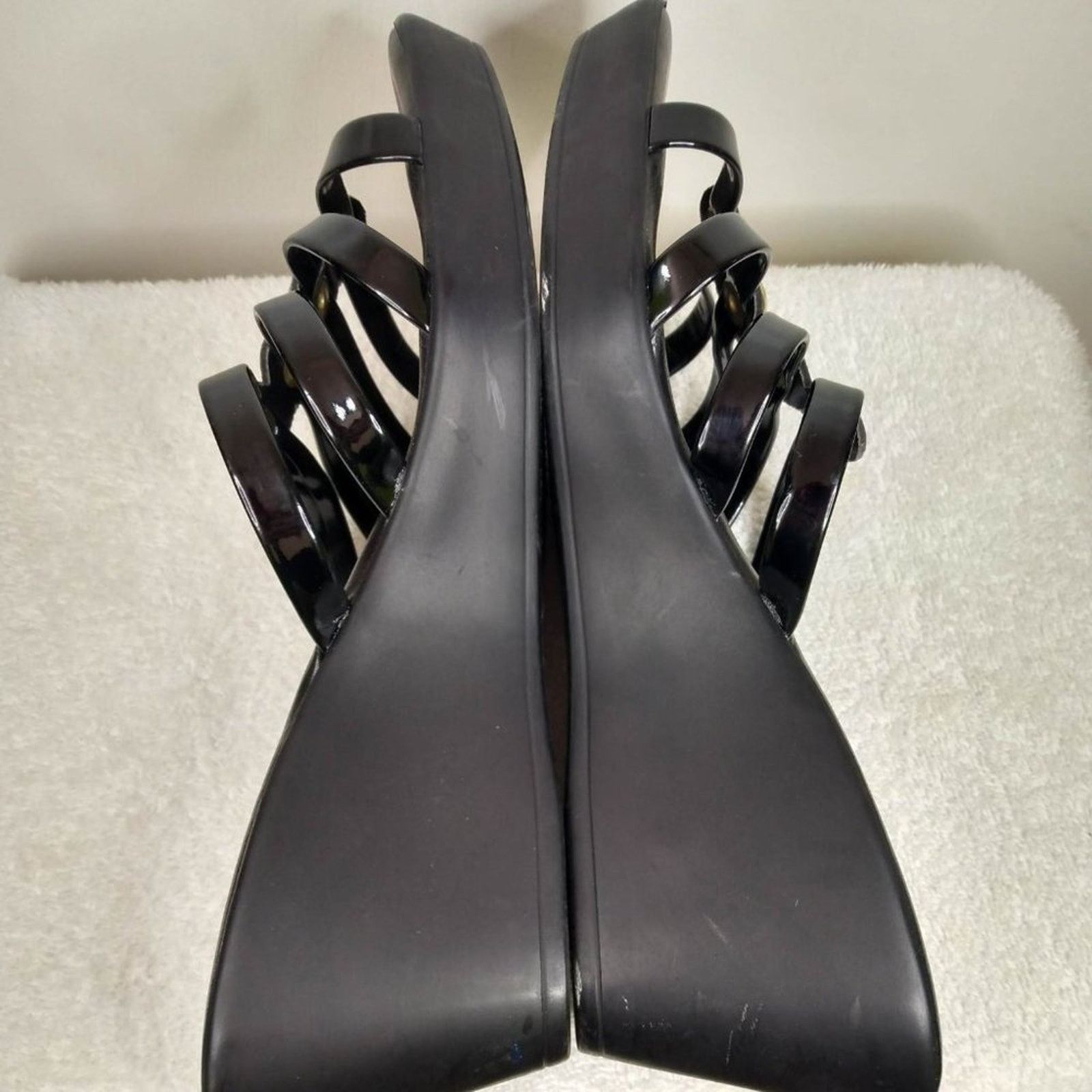 Other Tuscany by easy street Black Wedge Slide Sandals Size 7.5 Size US 7.5 / IT 37.5 - 6 Thumbnail