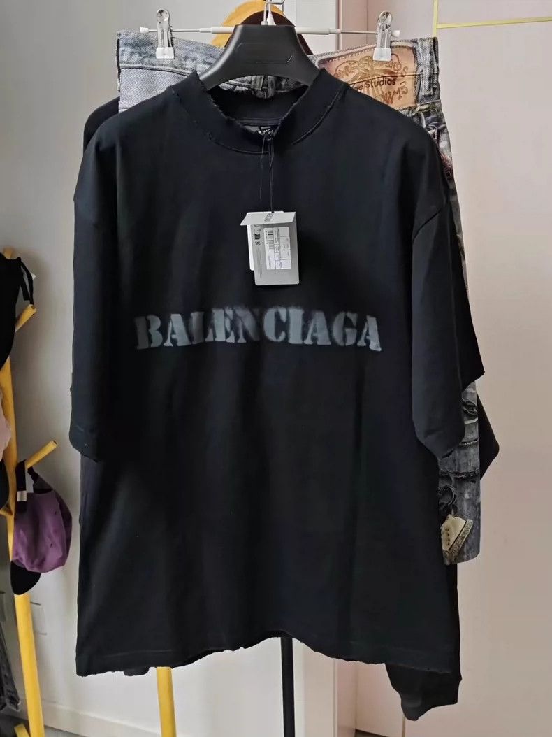 Balenciaga Balenciaga Inkjet logo short sleeve Size US S / EU 44-46 / 1 - 1 Thumbnail