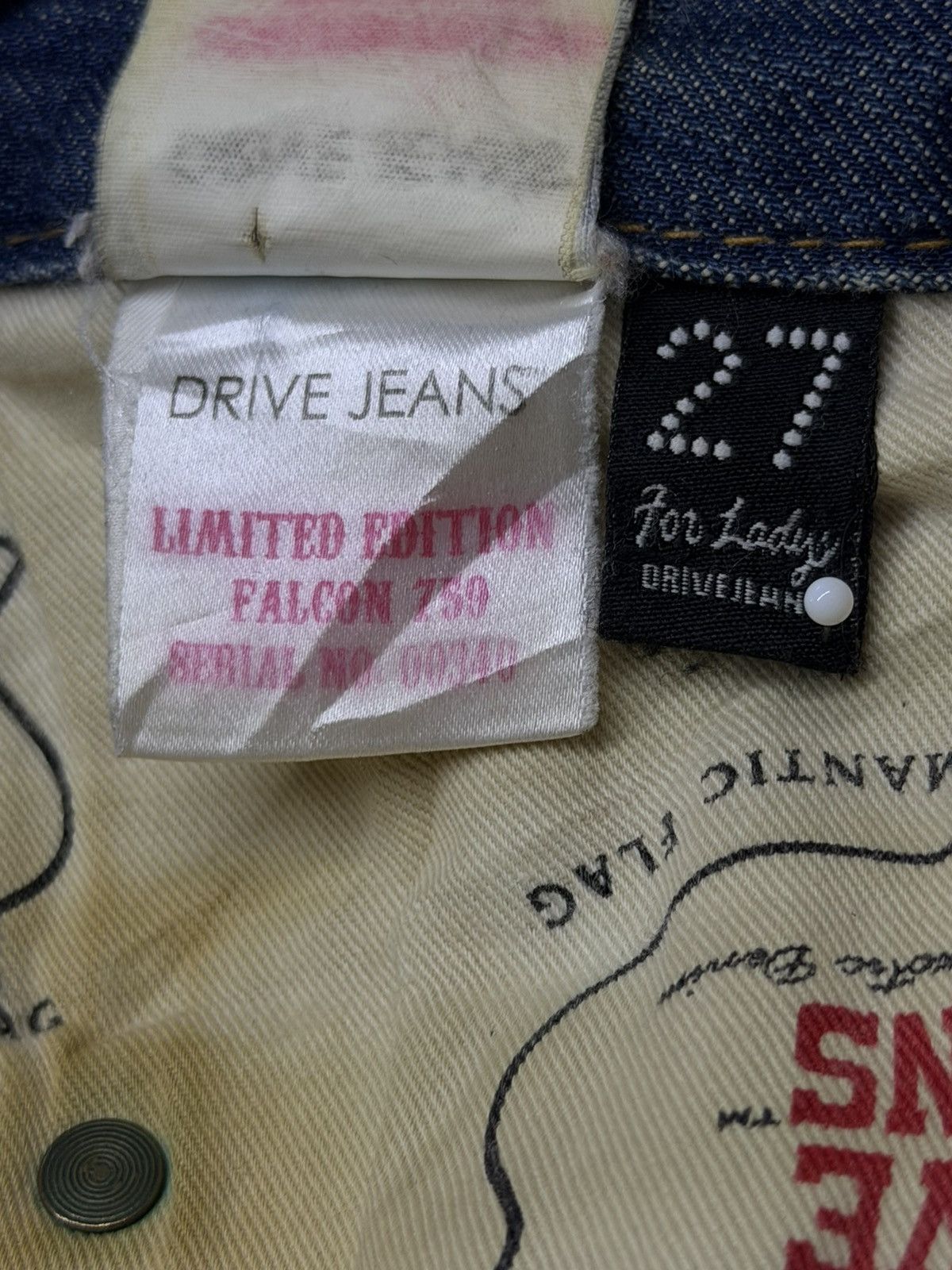 Japanese Brand Exotic Vintage Denim Drive Falcon 7.0 Limited Edition | W31 Size 31" - 16 Thumbnail