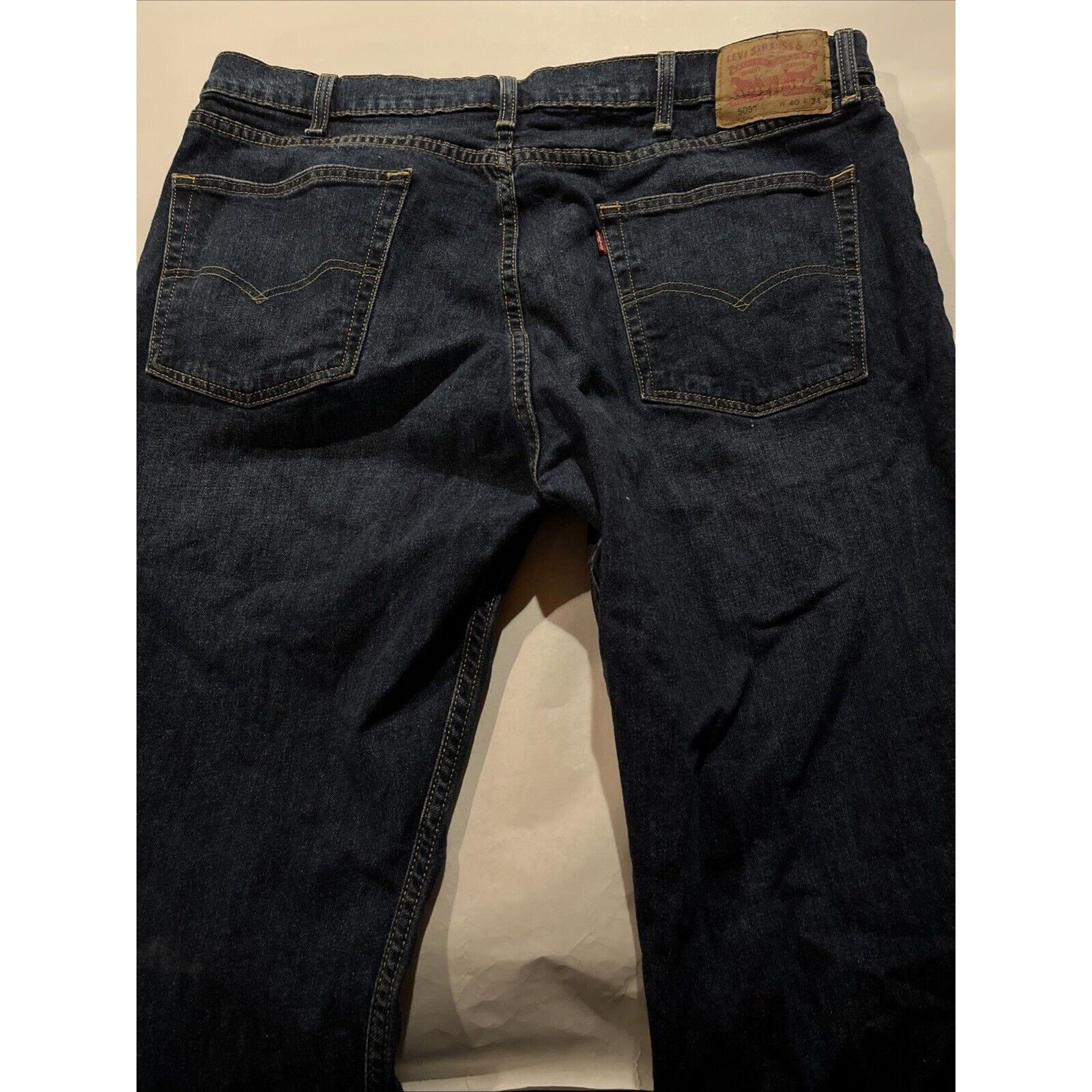 Levi's Levi’s 505 Jeans Men 38x34 Dark Wash Denim Pants Cotton Blue Size US 38 / EU 54 - 14 Thumbnail