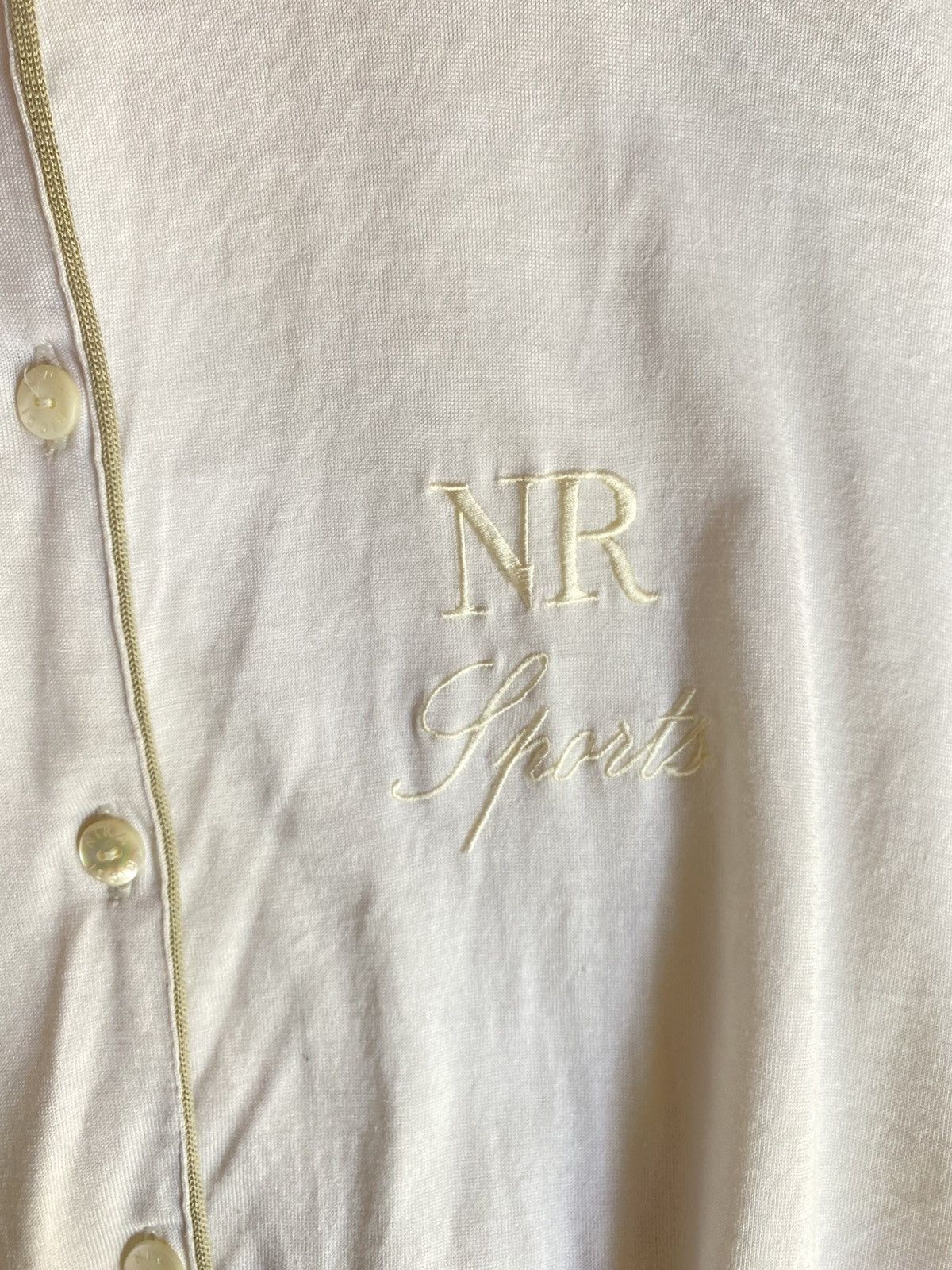Nina Ricci NINA RICCI Sports PARIS Vintage White Knit Top Size L / US 10 / IT 46 - 7 Thumbnail