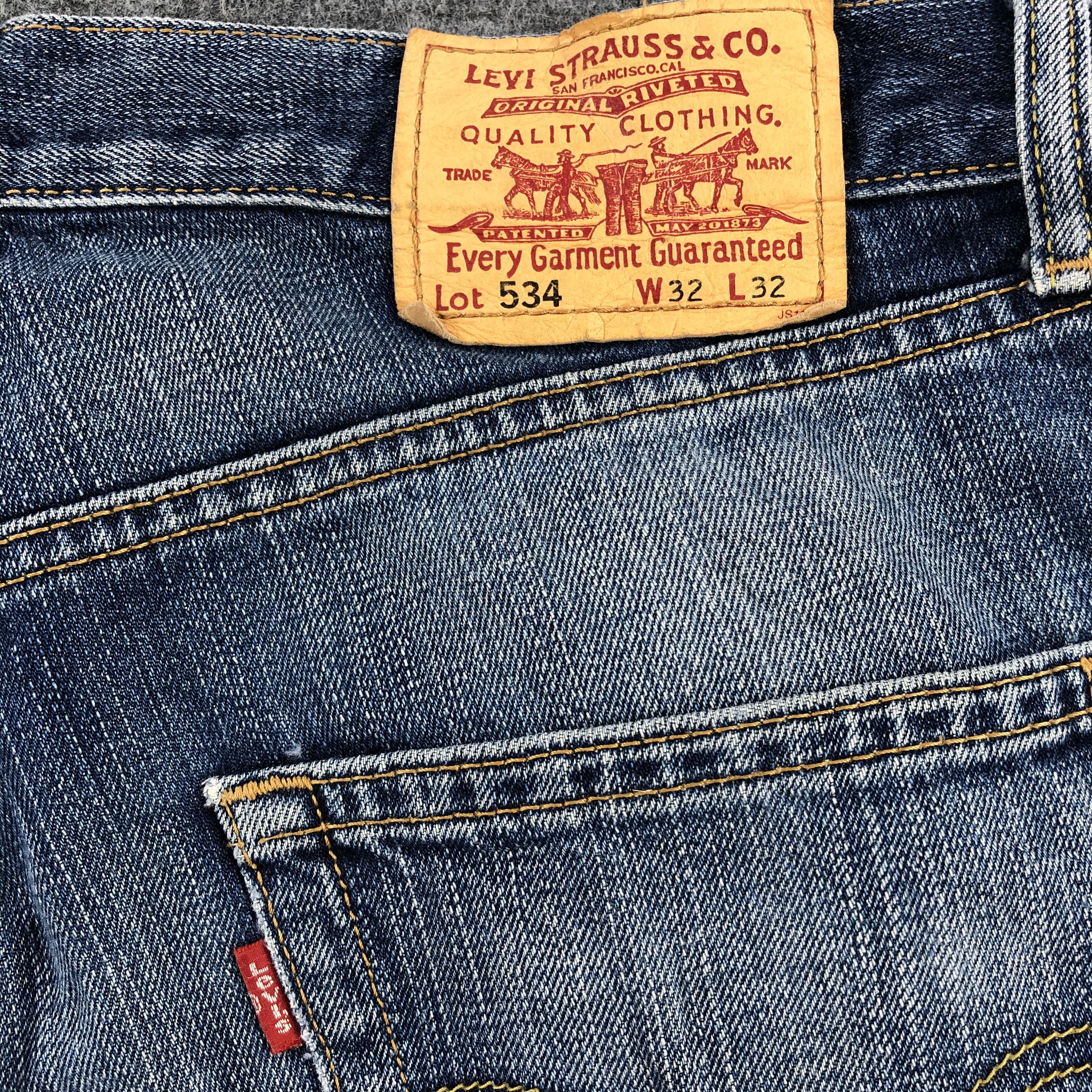 Levi's × Vintage Vintage 90s Distressed Blue Wash Levis 534 Jeans-JM1913 Size US 32 / EU 48 - 6 Thumbnail