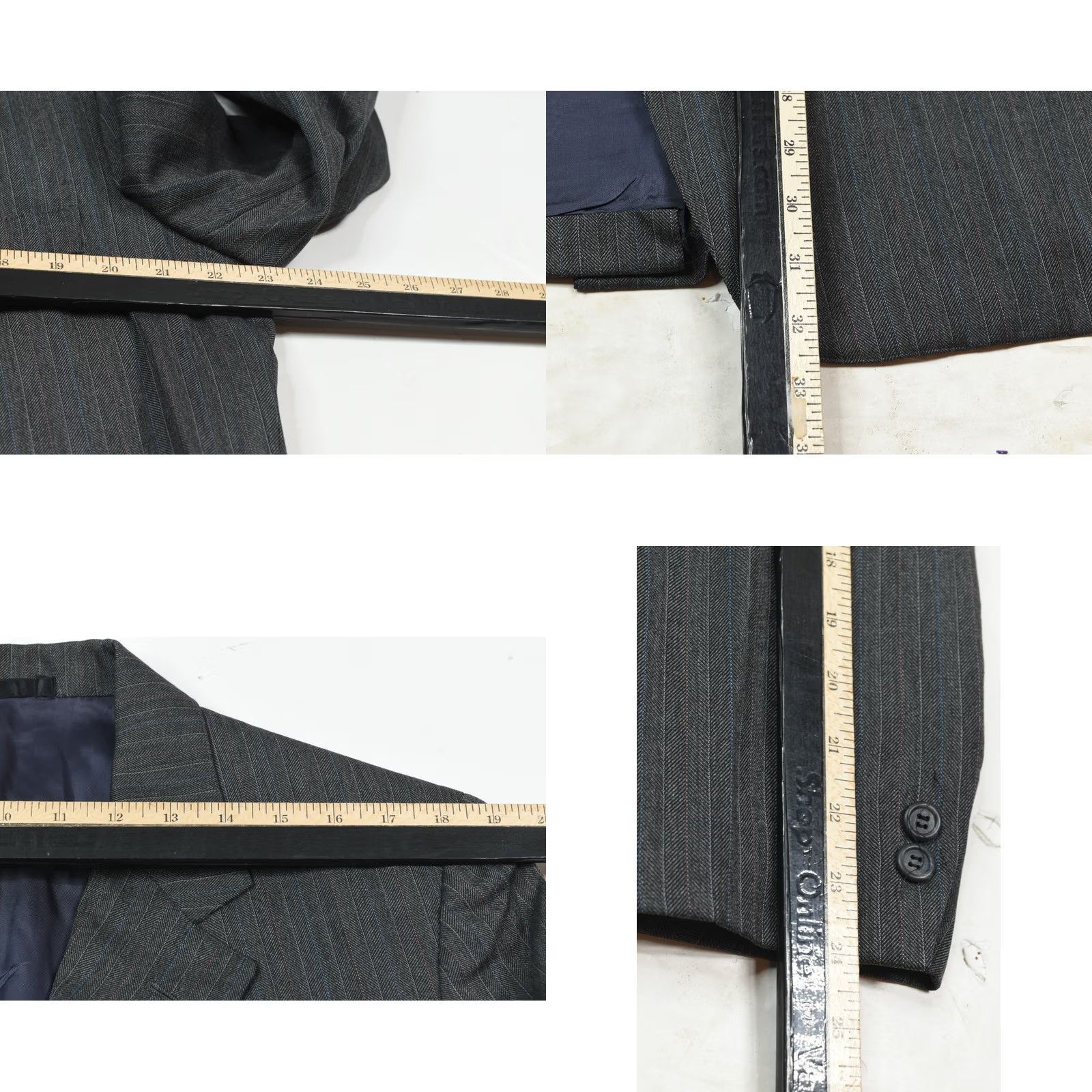 Vintage O'Connell'S Sport Coat Blazer Mens 46R Gray Herringbone Three-Button Classic Size 46R - 8 Thumbnail