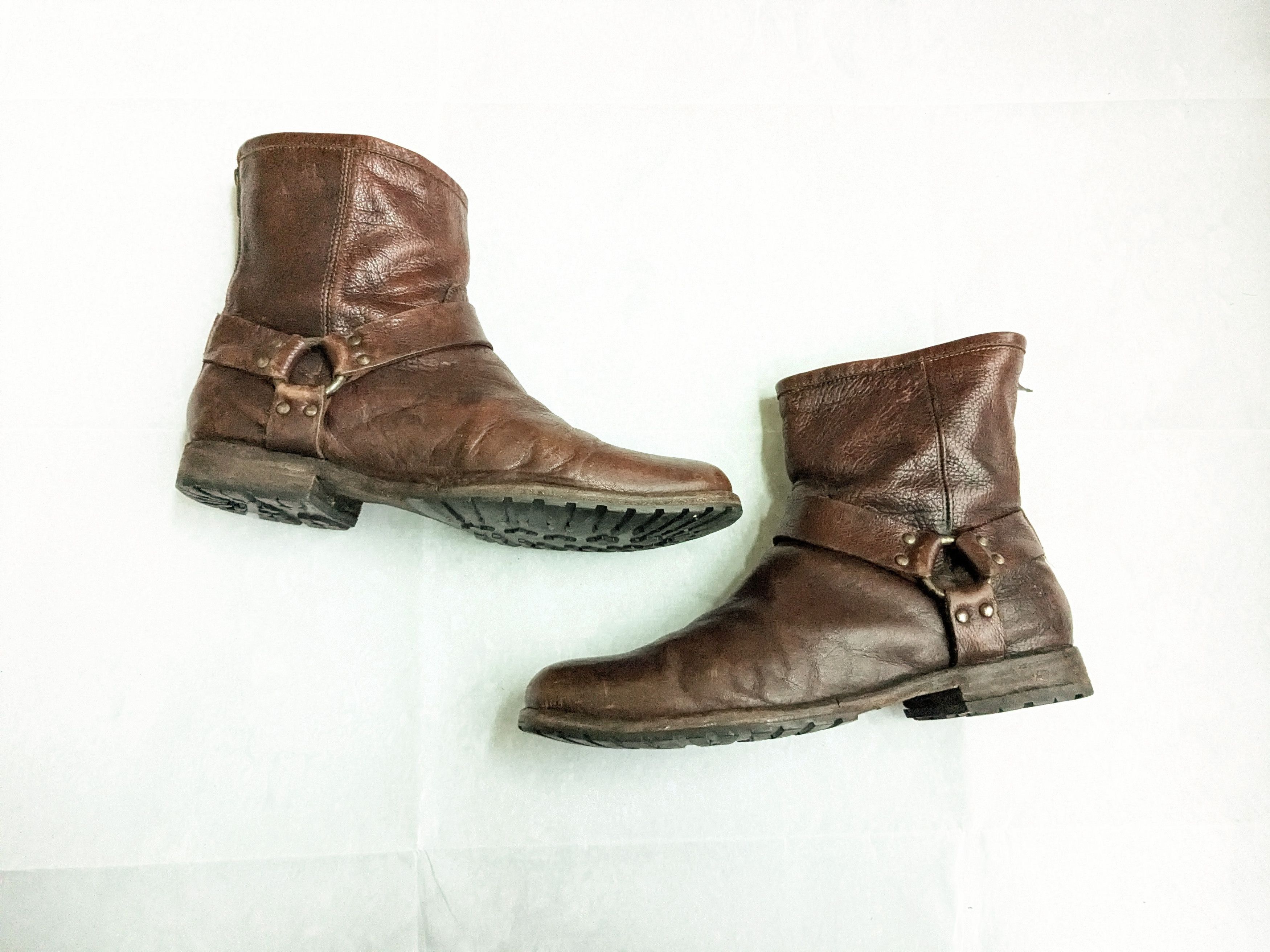 Frye Frye Harness Boots Brown 11 D Leather Size US 11 / EU 44 - 1 Thumbnail