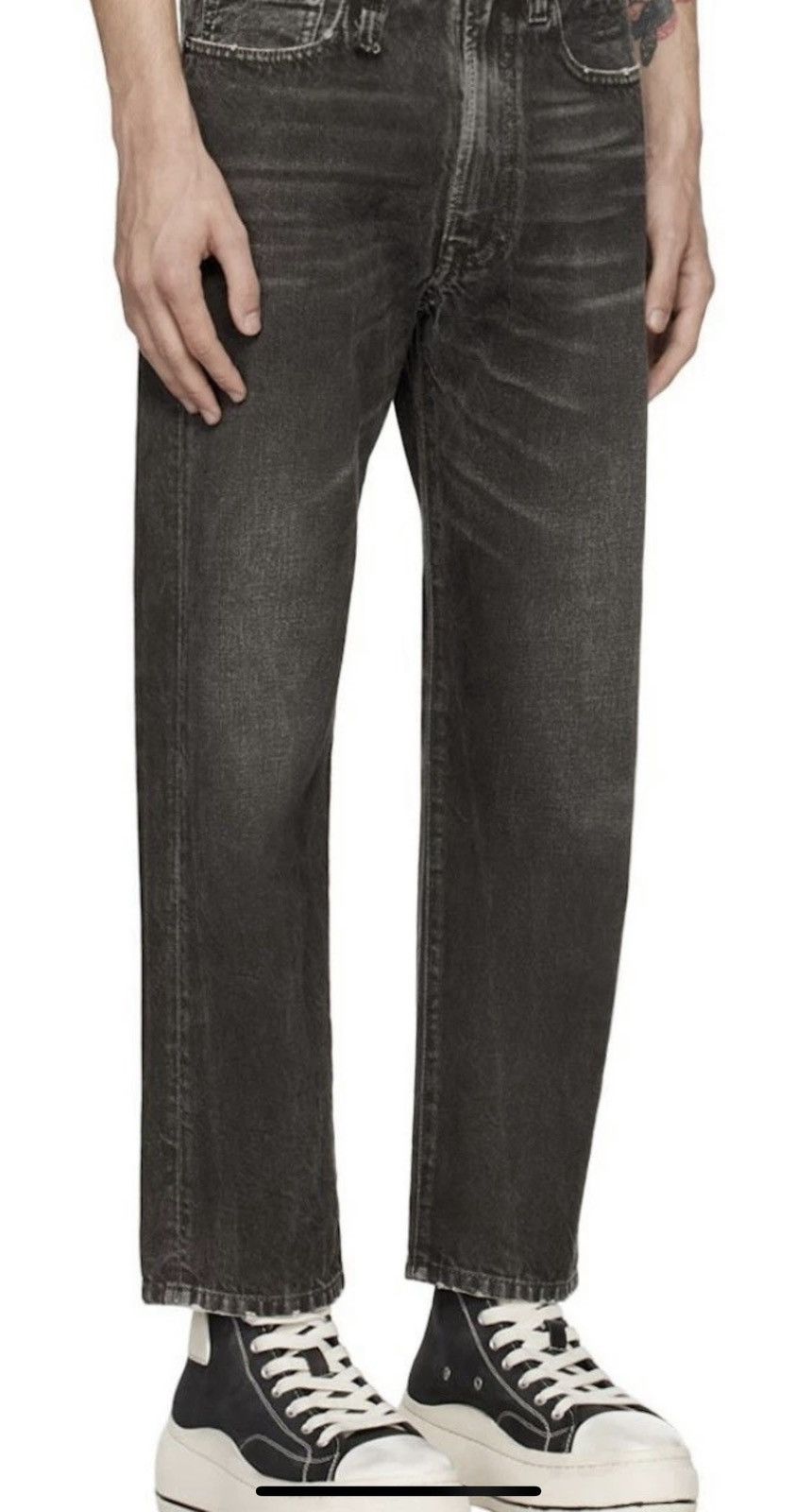R13 R13 Boyfriend Jeans, Mud Grey Size US 33 - 2 Thumbnail