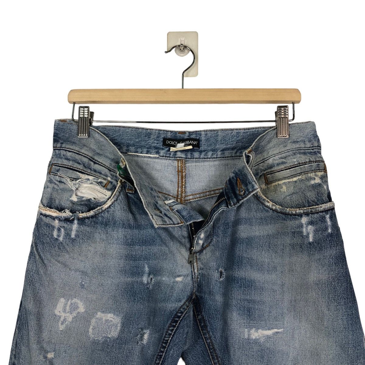 Dolce & Gabbana 🔥Loose Cut Distressed Punk Design Constructed Jeans D&G Size US 34 / EU 50 - 17 Thumbnail