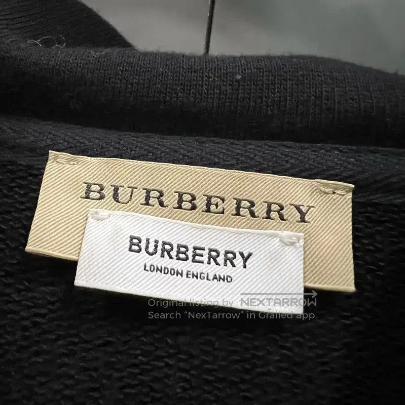Burberry Burberry Logo Black Cotton Sweatshirt for Women. Size M / US 6-8 / IT 42-44 - 2 Thumbnail