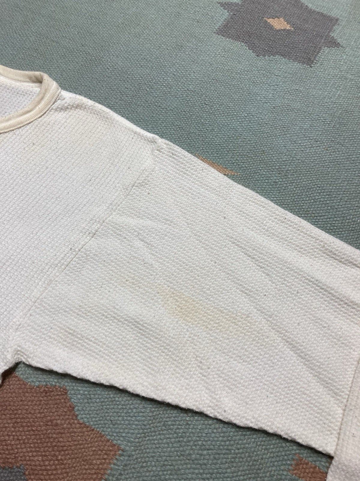 Vintage waffle knit thermal shirt base layer Hanes blank white XL Size US XL / EU 56 / 4 - 3 Thumbnail