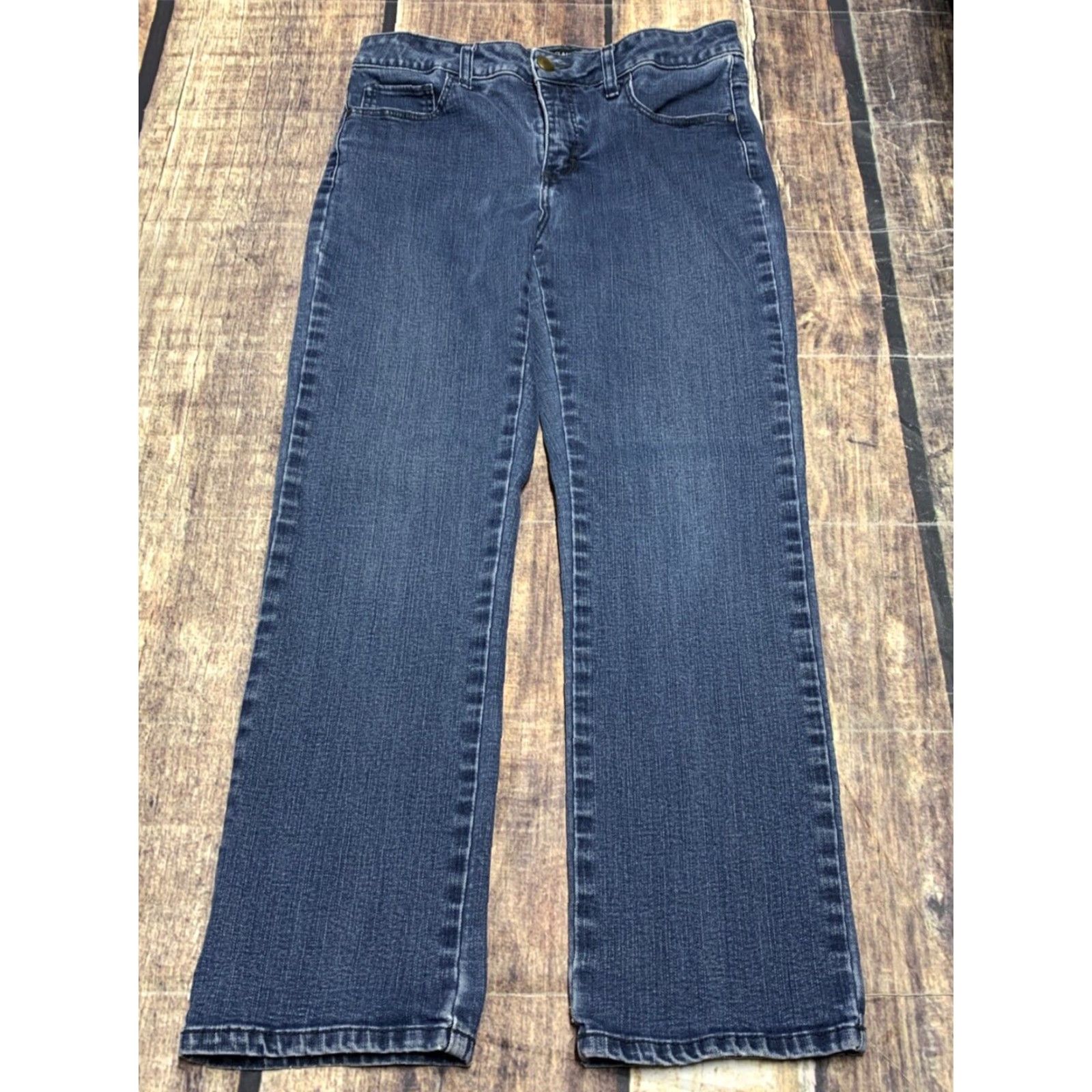 Lee Lee Classic Fit Jeans Women 32 x 26 Mid Rise Denim Blue Straight 5-Pocket Belt Loops Vintage No READ Size 24" / US 00 / IT 34 - 2 Thumbnail