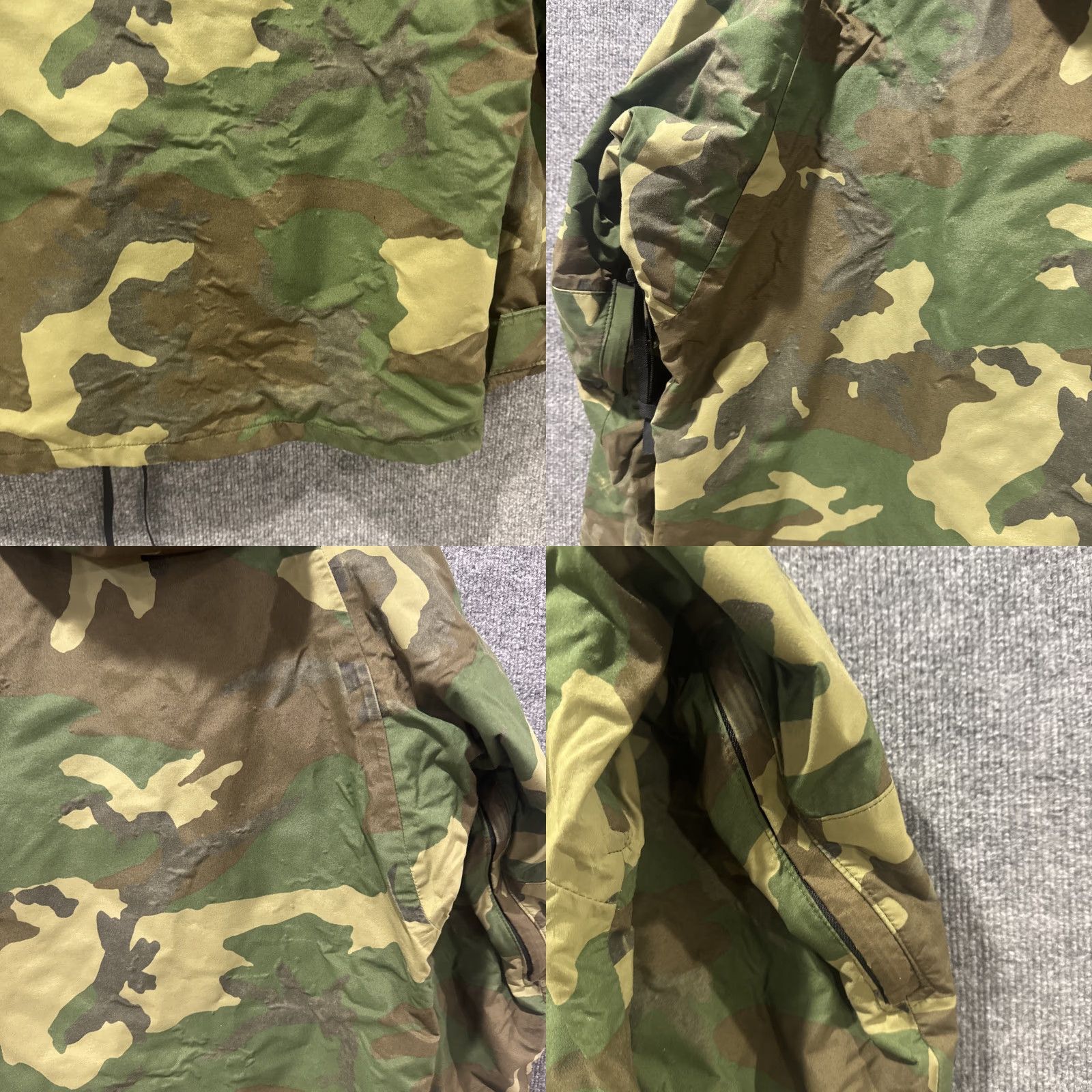 Vintage VINTAGE U.S. Military Parka Jacket CAMOUFLAGE Short Medium Damaged Men's NYLON Camo Parka Short Damaged Size US 31 - 10 Thumbnail