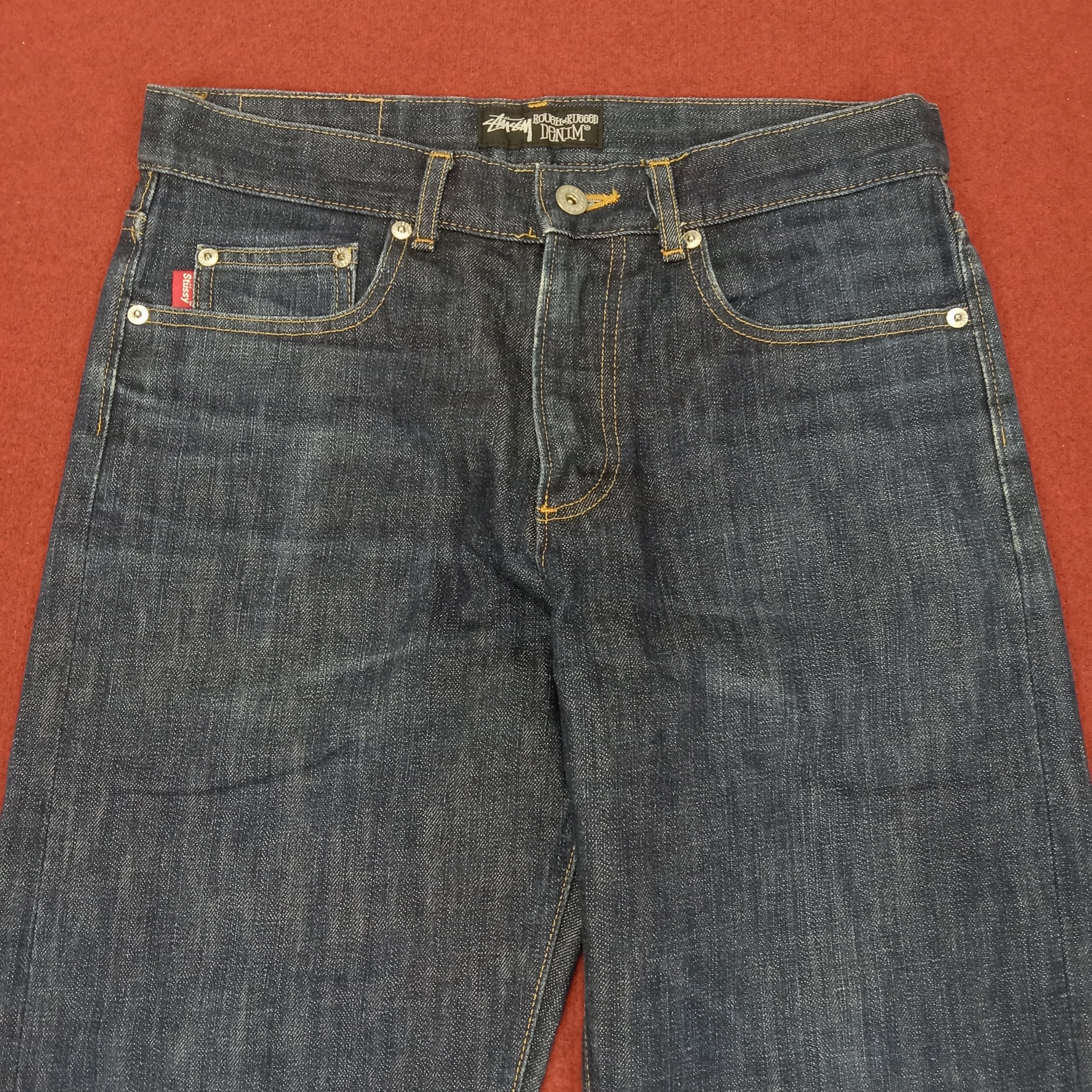 Stussy × Vintage Stussy Jeans Streetwear Custom Art Logo Style Size US 31 - 5 Thumbnail