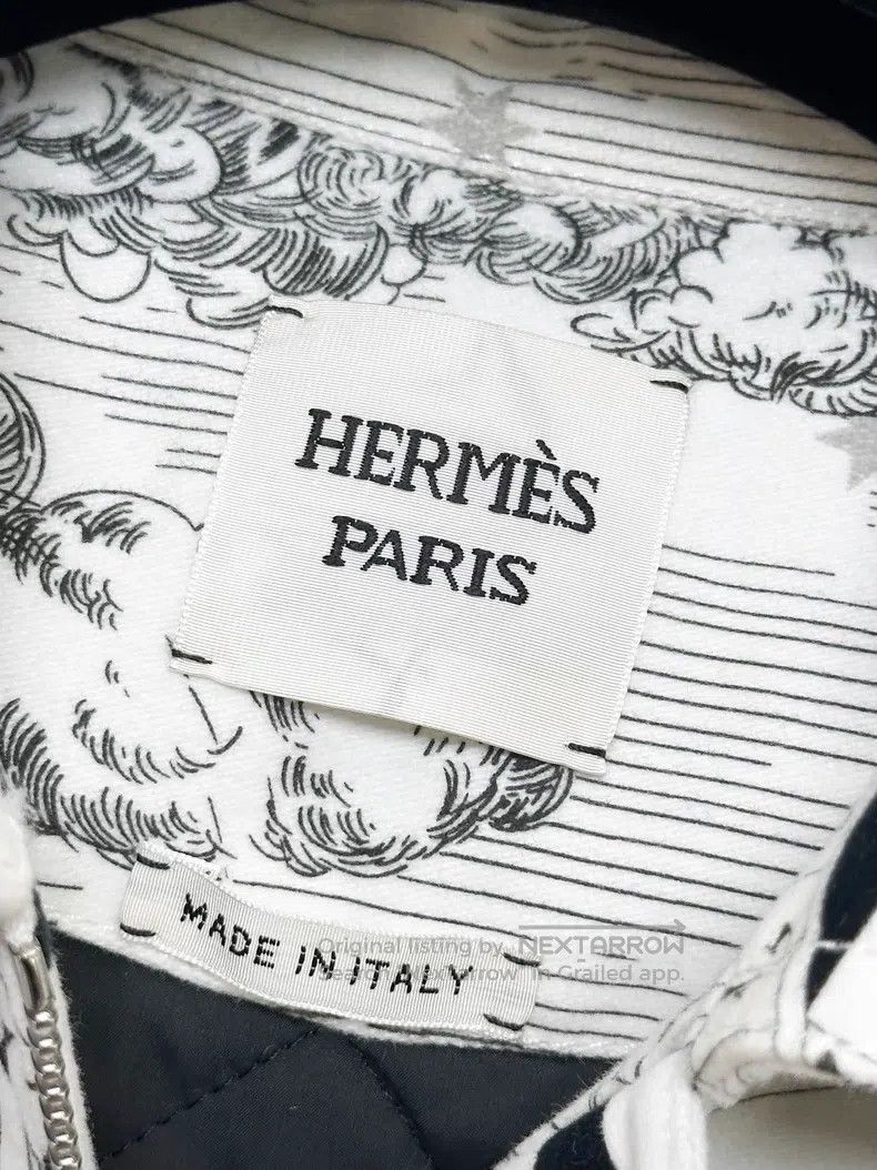 Hermes Hermes Black and White Astrology Full Print Fleece Basebal Size XS / US 0-2 / IT 36-38 - 5 Thumbnail