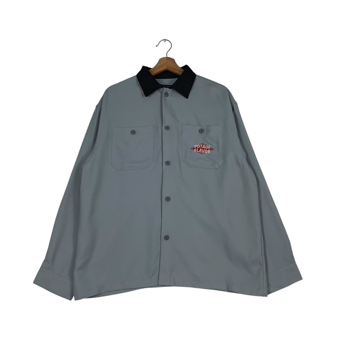 Japanese Brand BACK NUMBER Potato Chip Potage Flavor Shirt Jacket #1211-C55 Size US M / EU 48-50 / 2 - 3 Thumbnail