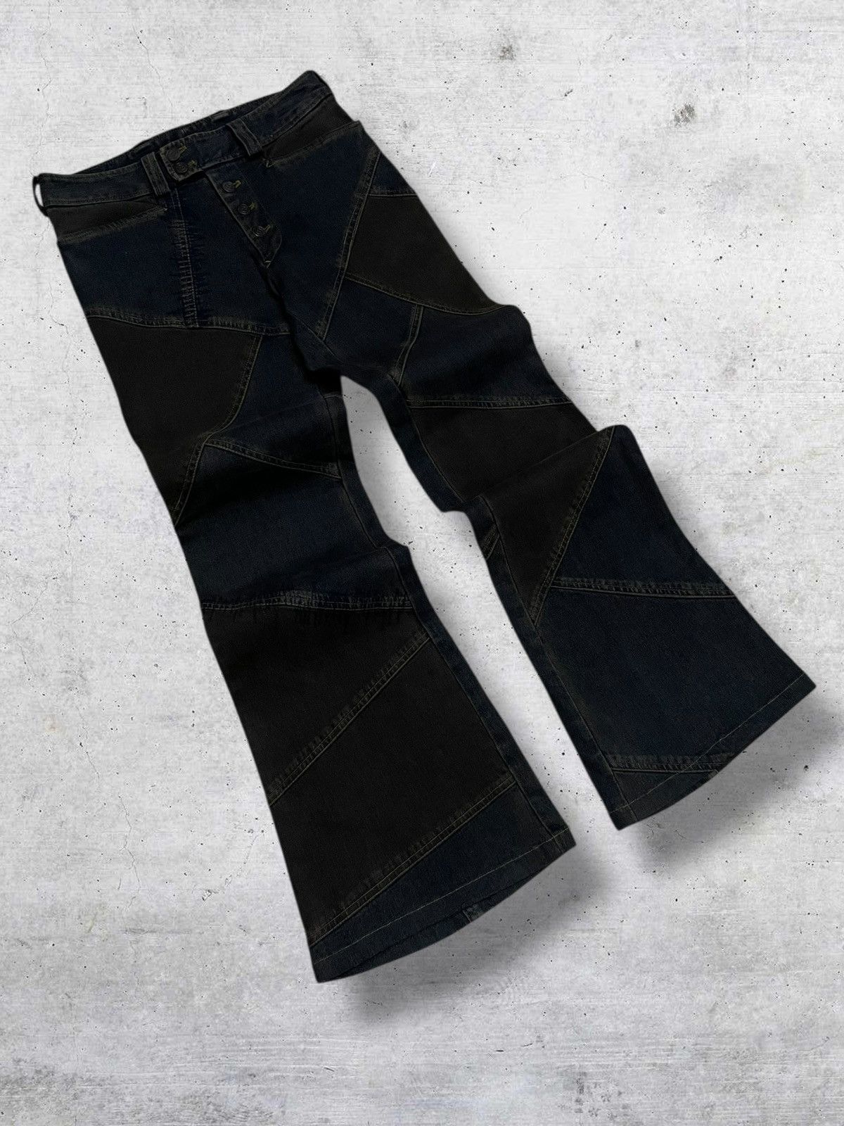 Tornado Mart VINTAGE TORNADO MART OG DESIGNER JAPAN RARE DESIGN PATCHWORK Size US 29 - 2 Thumbnail