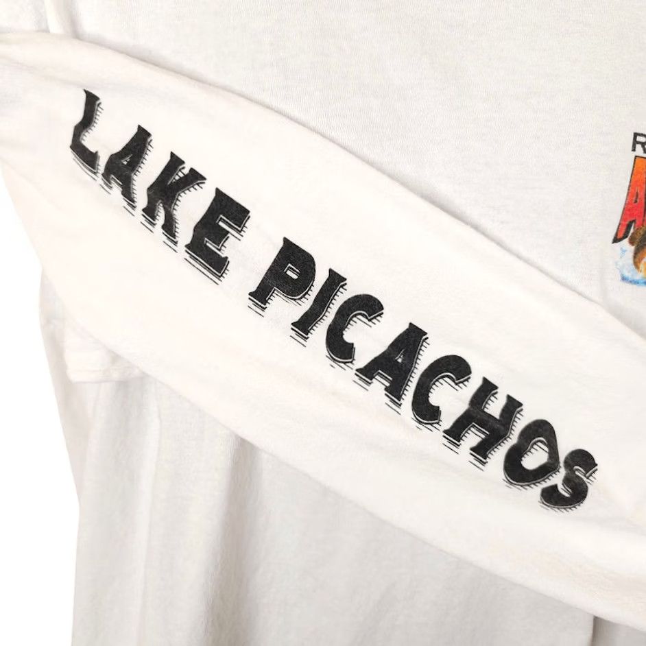 Speedo Lake Picachos Bass Fishing T Shirt Mens Size 2XL White Yazbek Crew Neck Long Sleeve Cotton Vintage N/A Size US XXL / EU 58 / 5 - 6 Thumbnail