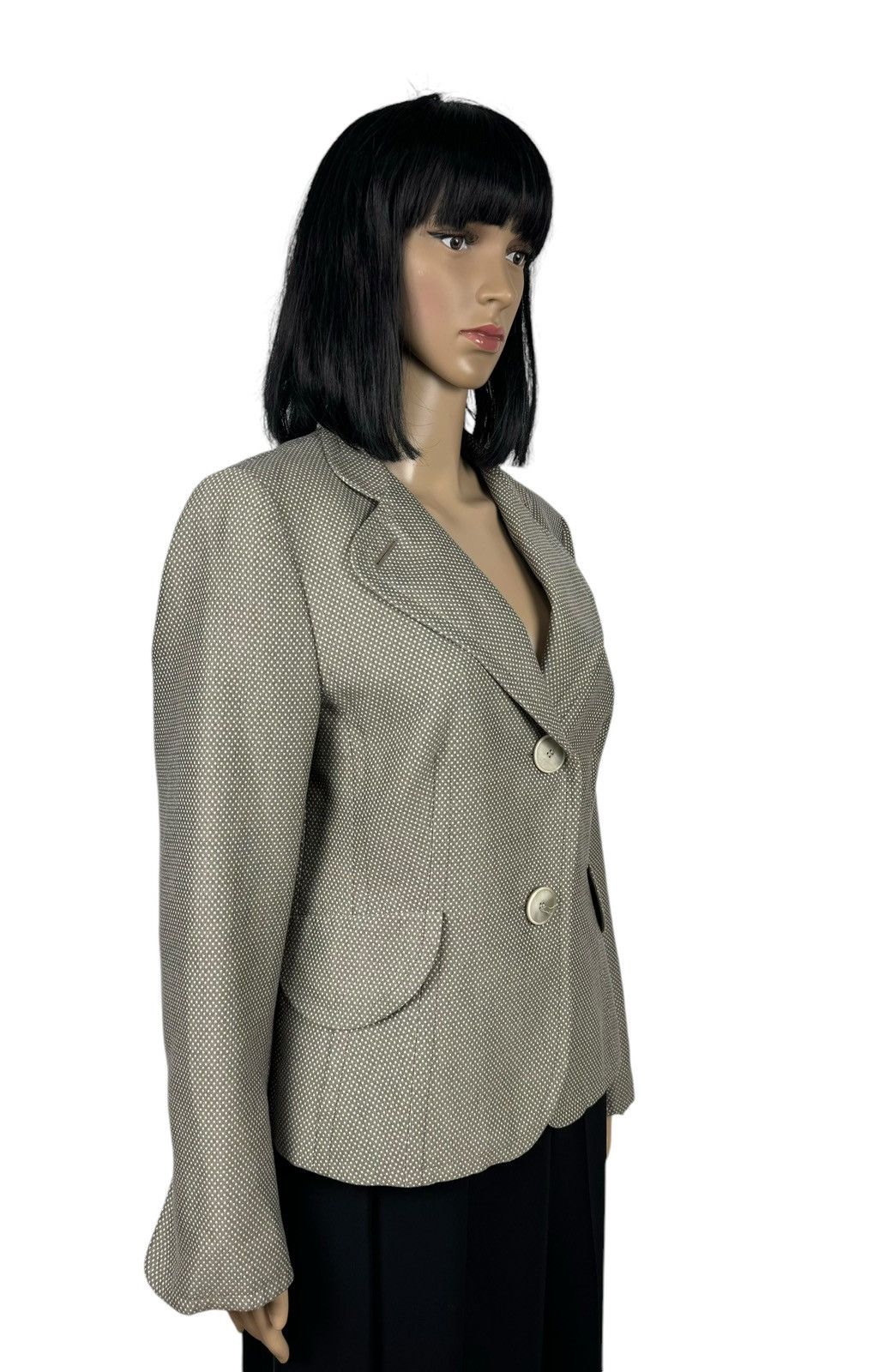Akris Akris Punto Polka Dot Blazer Jacket size US12 Size XL / US 12-14 / IT 48-50 - 3 Thumbnail