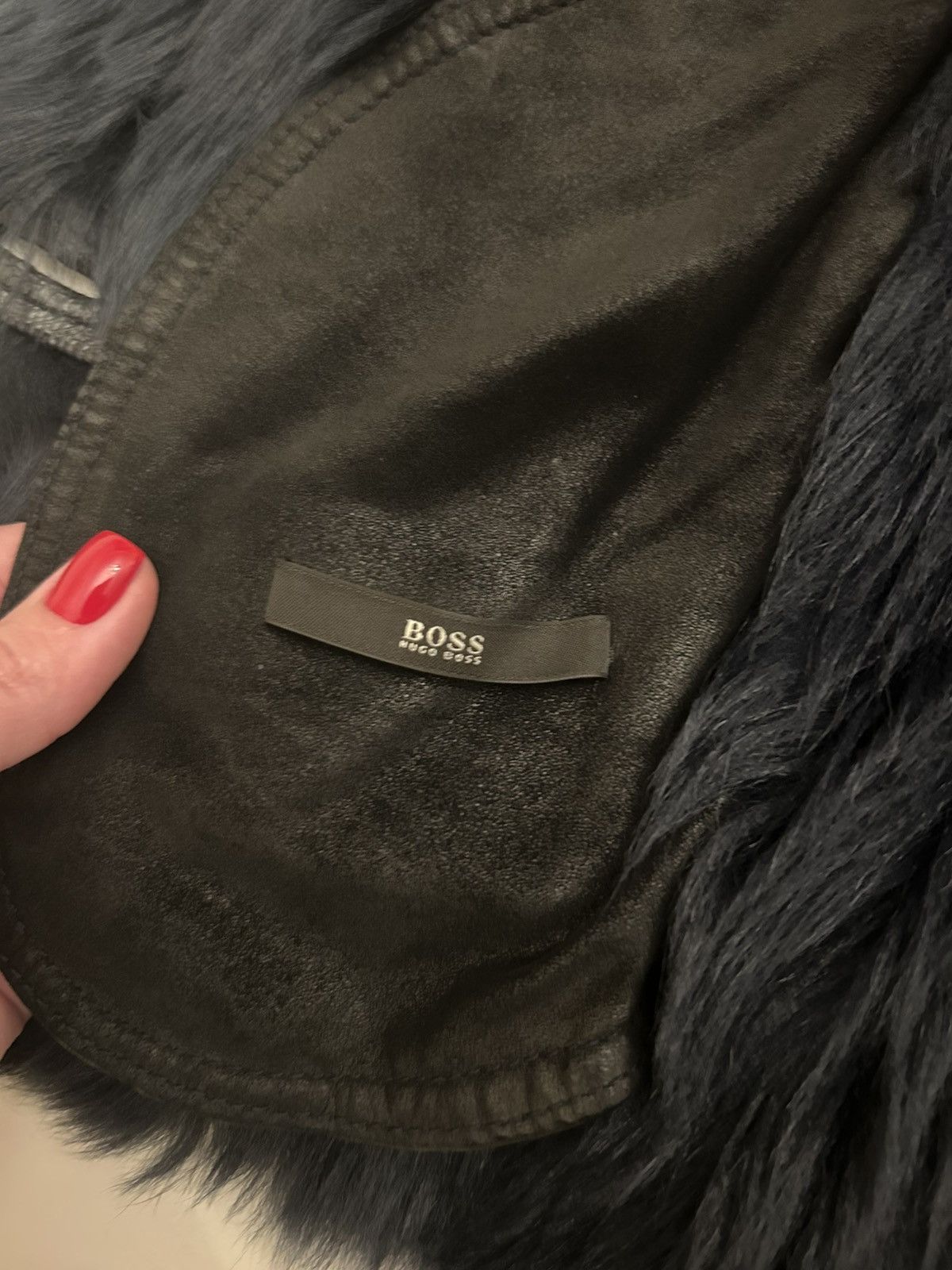 Hugo Boss Leather Shearling Jacket Size S / US 4 / IT 40 - 5 Thumbnail