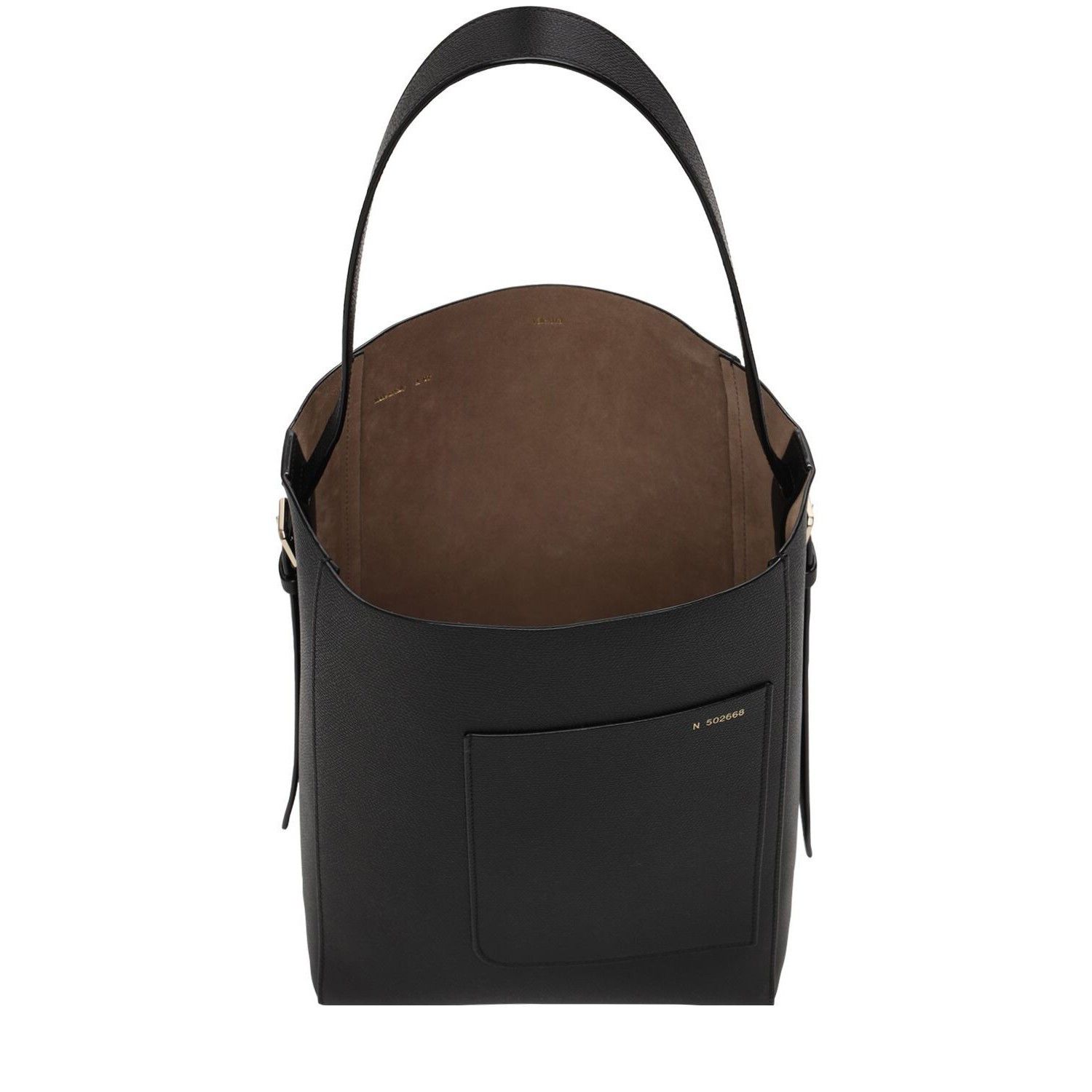 Valextra VALEXTRA Bucket Medium Black Leather Tote Bag New Size ONE SIZE - 4 Thumbnail