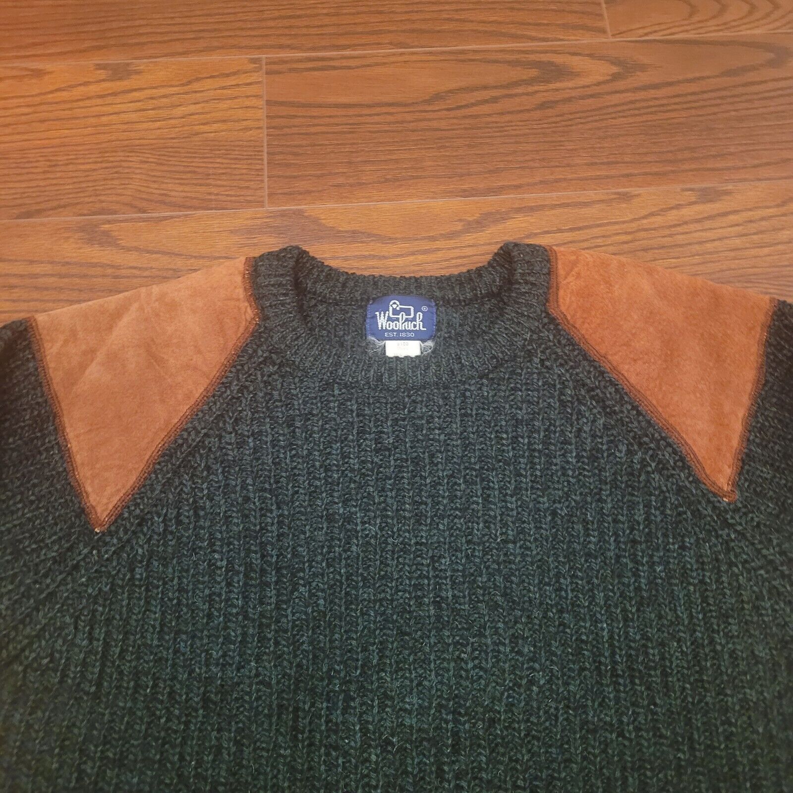 Woolrich Woolen Mills Vintage Woolrich Mens Sweater Green Large Wool Blend Patch Size US L / EU 52-54 / 3 - 4 Thumbnail