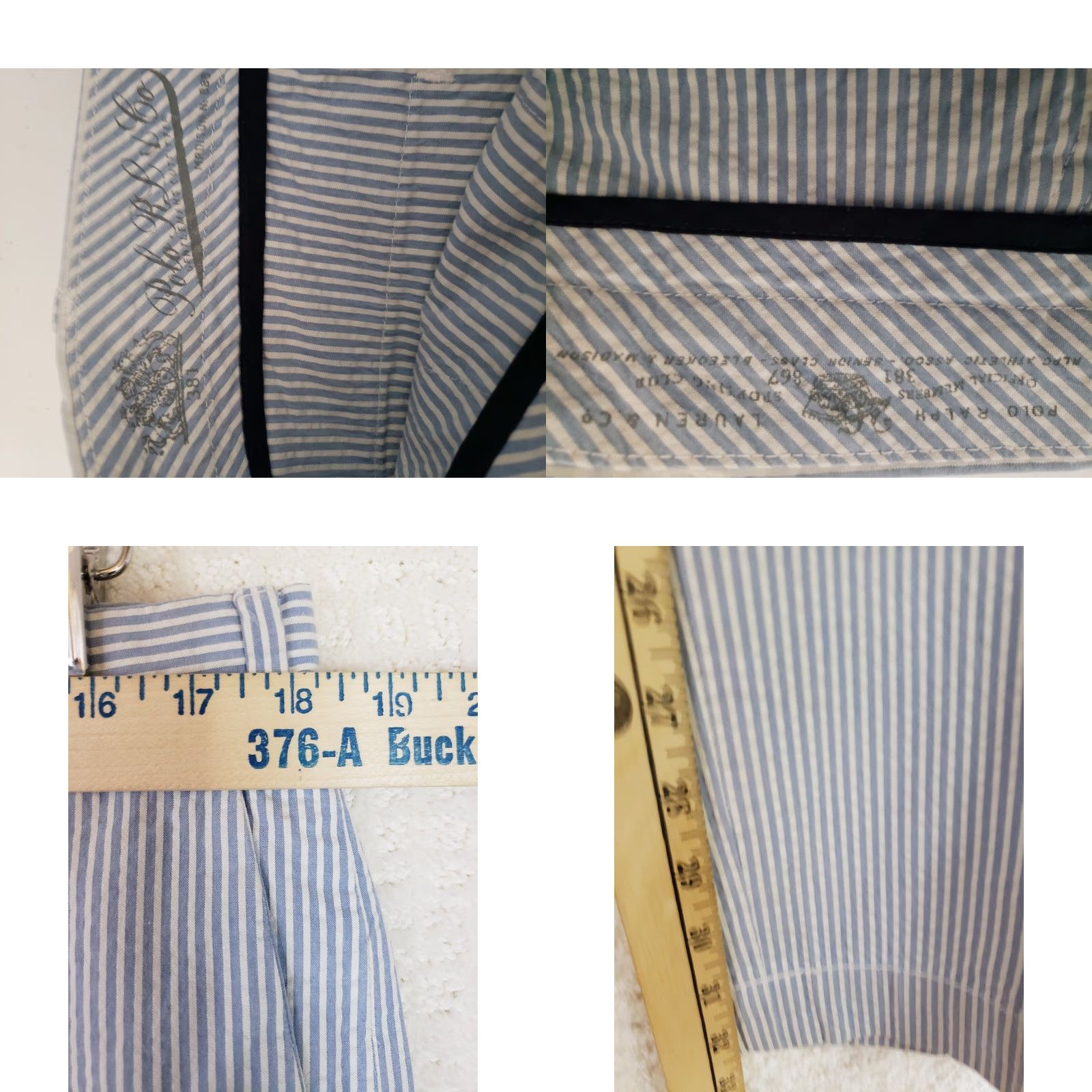 Polo Ralph Lauren Polo Ralph Lauren Seersucker Pants Blue & White Stretch Classoc Fit 36 Regular Men’s Chino 32 Inseam Flat Front Pockets Machine Washable Size US M / EU 48-50 / 2 - 10 Thumbnail