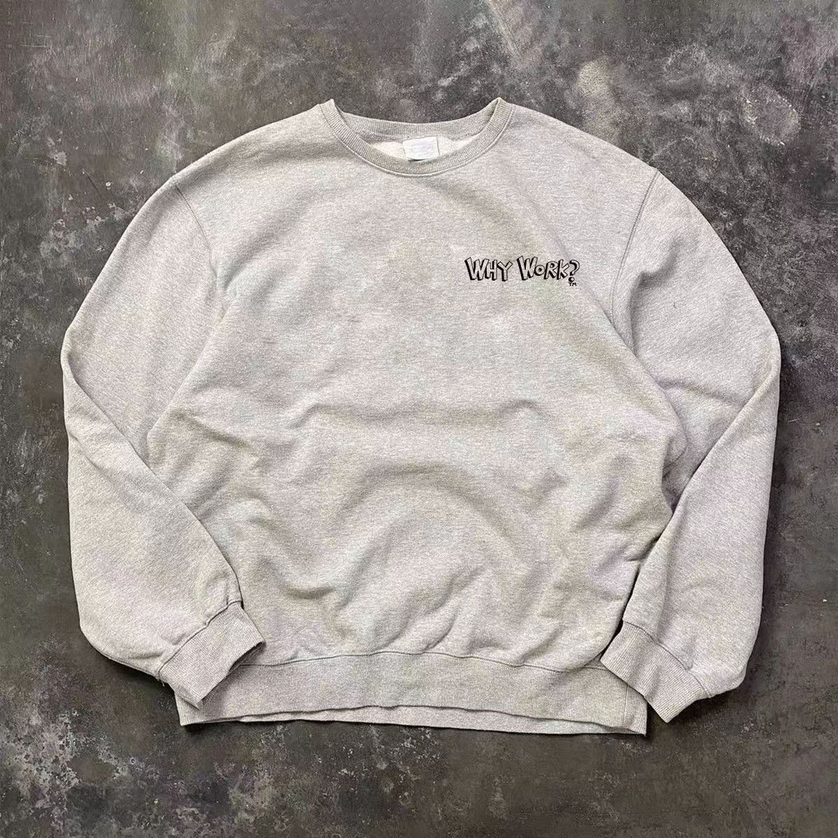 Designer × Japanese Brand Grey casual retro credit card print sweatshirt Size US L / EU 52-54 / 3 - 2 Thumbnail