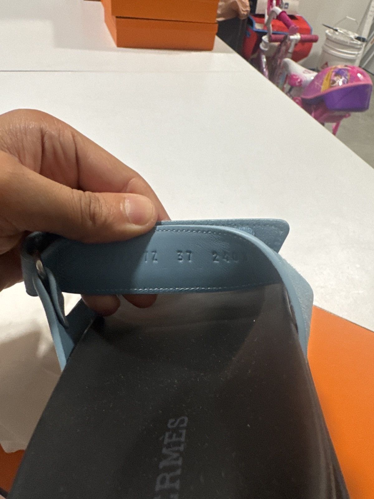 Hermes Hermes chypre sandal blue size 37/7 Size US 7 / IT 37 - 2 Thumbnail