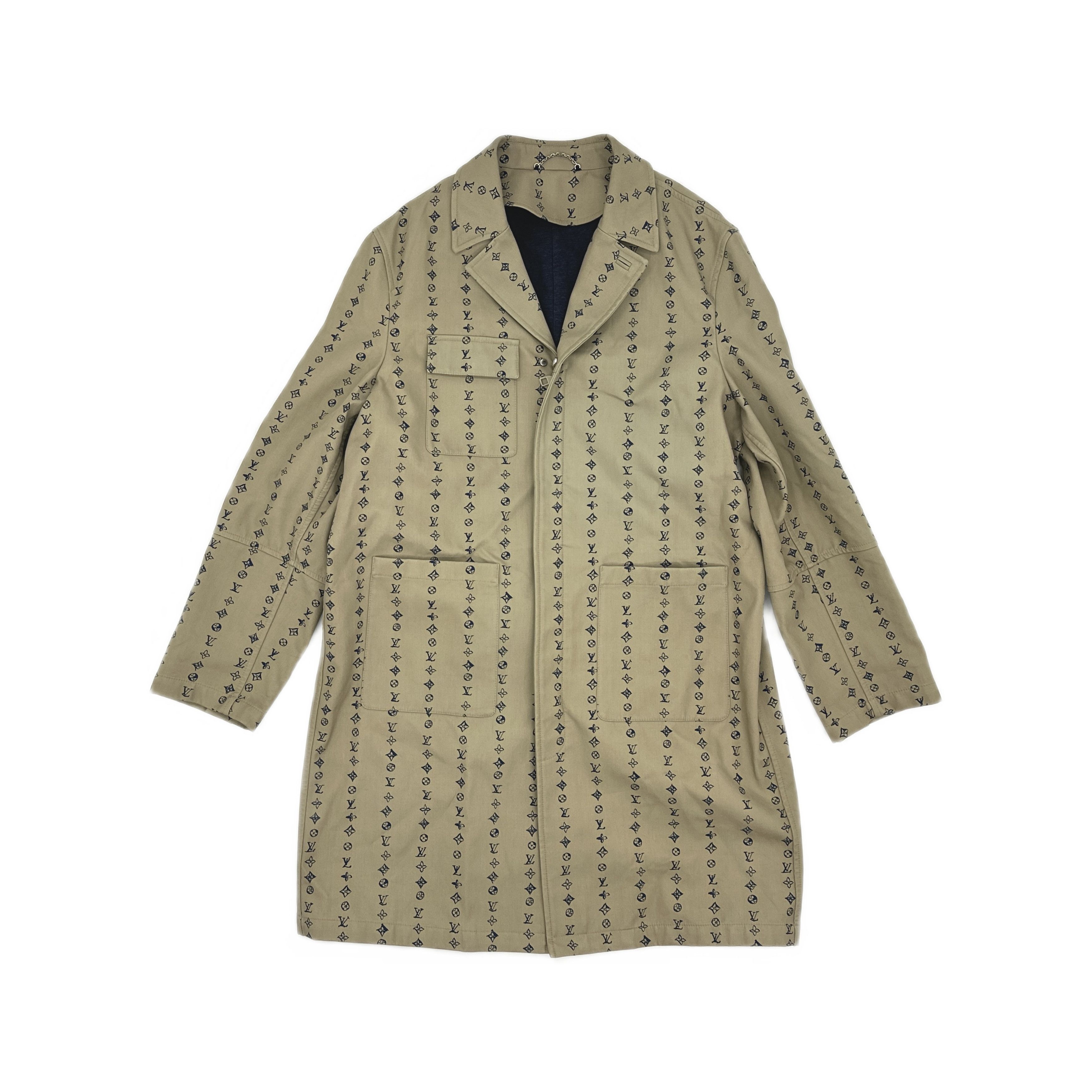 Louis Vuitton Louis Vuitton Monogram Print Long Coat 52 Size US L / EU 52-54 / 3 - 1 Thumbnail