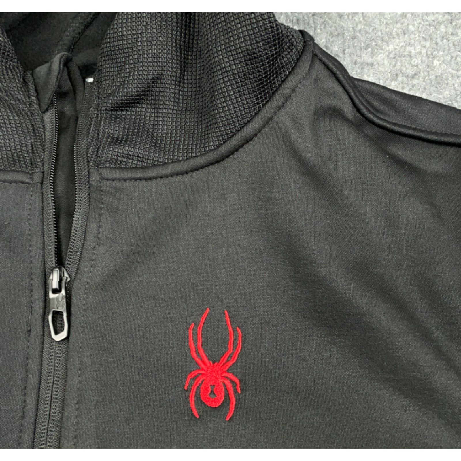 Spyder Spyder Black Red 1/4 Zip Pullover Hoodie Sweatshirt Adult Medium Racer Size US M / EU 48-50 / 2 - 6 Thumbnail