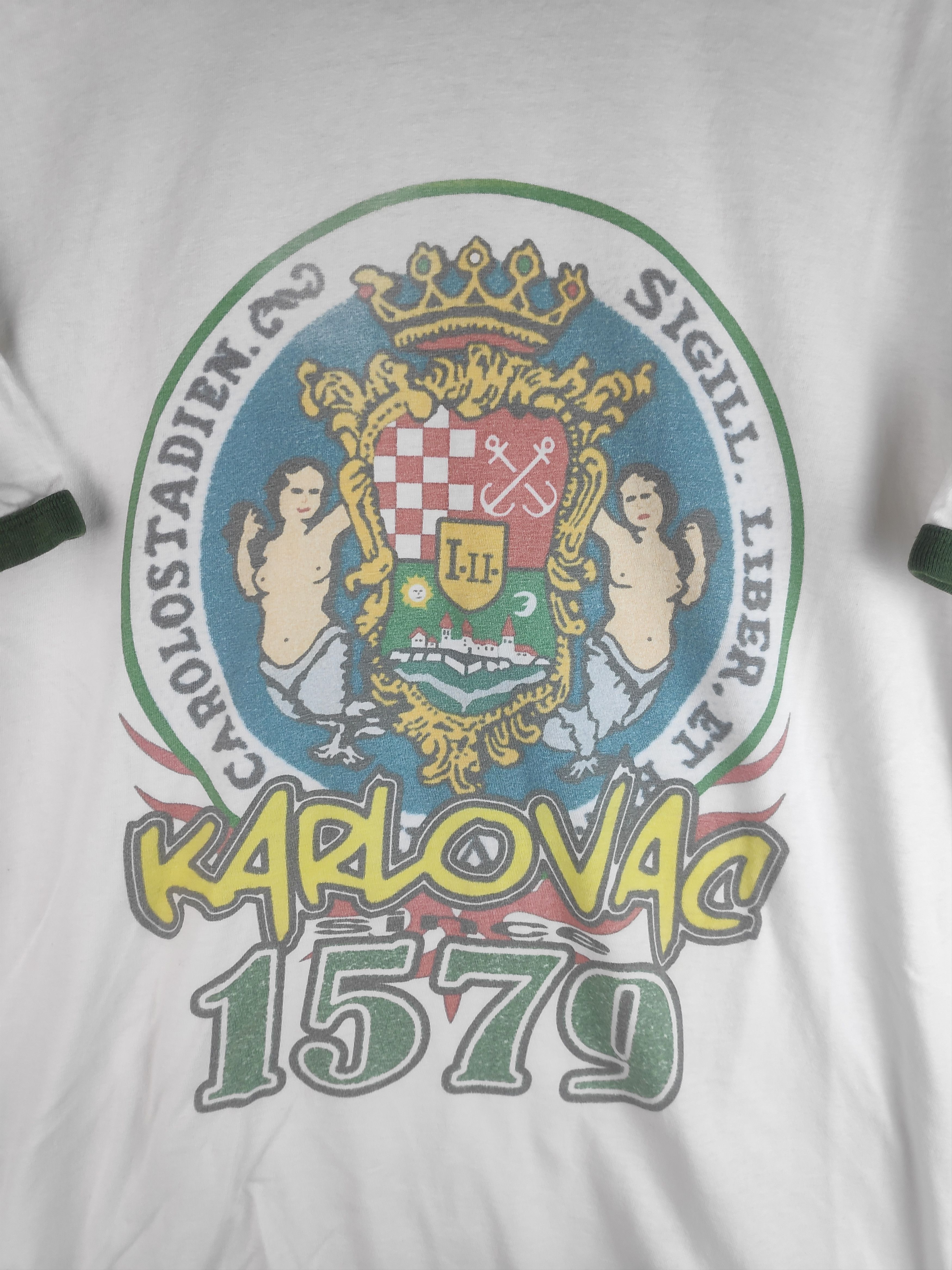 Vintage Vtg Carolostadien Karlovac Choir Logo Ringer Tee Size US L / EU 52-54 / 3 - 3 Thumbnail
