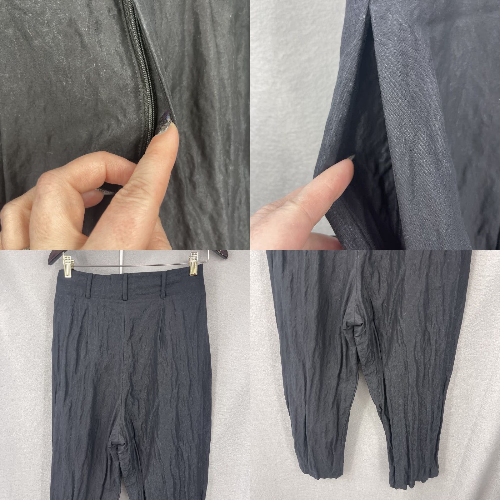 Alexander McQueen Alexander McQueen McQ Pants Women Small 38 IT High Waist Black Bootcut 90s? No Quiet y2k Size 28" / US 6 / IT 42 - 8 Thumbnail