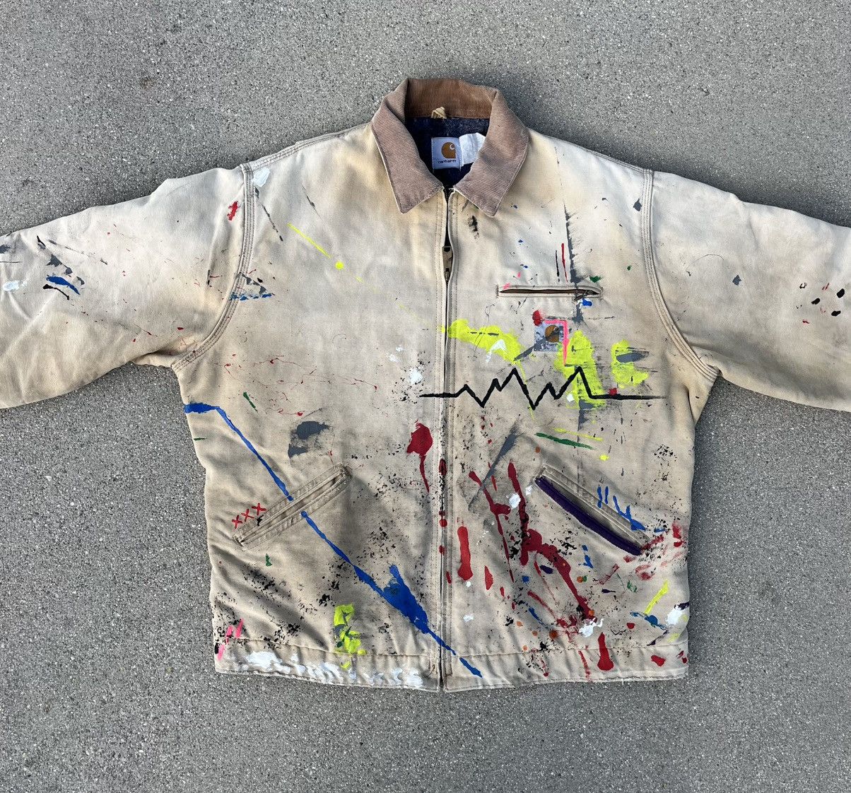 Carhartt Vintage Carhartt Detroit Jacket Thrashed Distressed Sun Fade Size US XL / EU 56 / 4 - 3 Thumbnail