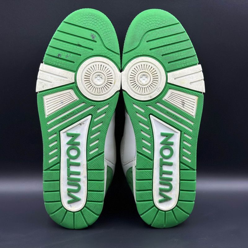 Louis Vuitton Louis Vuitton Trainer Fashion Sneakers in White Green -2508 Size US 11.5 / IT 41.5 - 4 Thumbnail