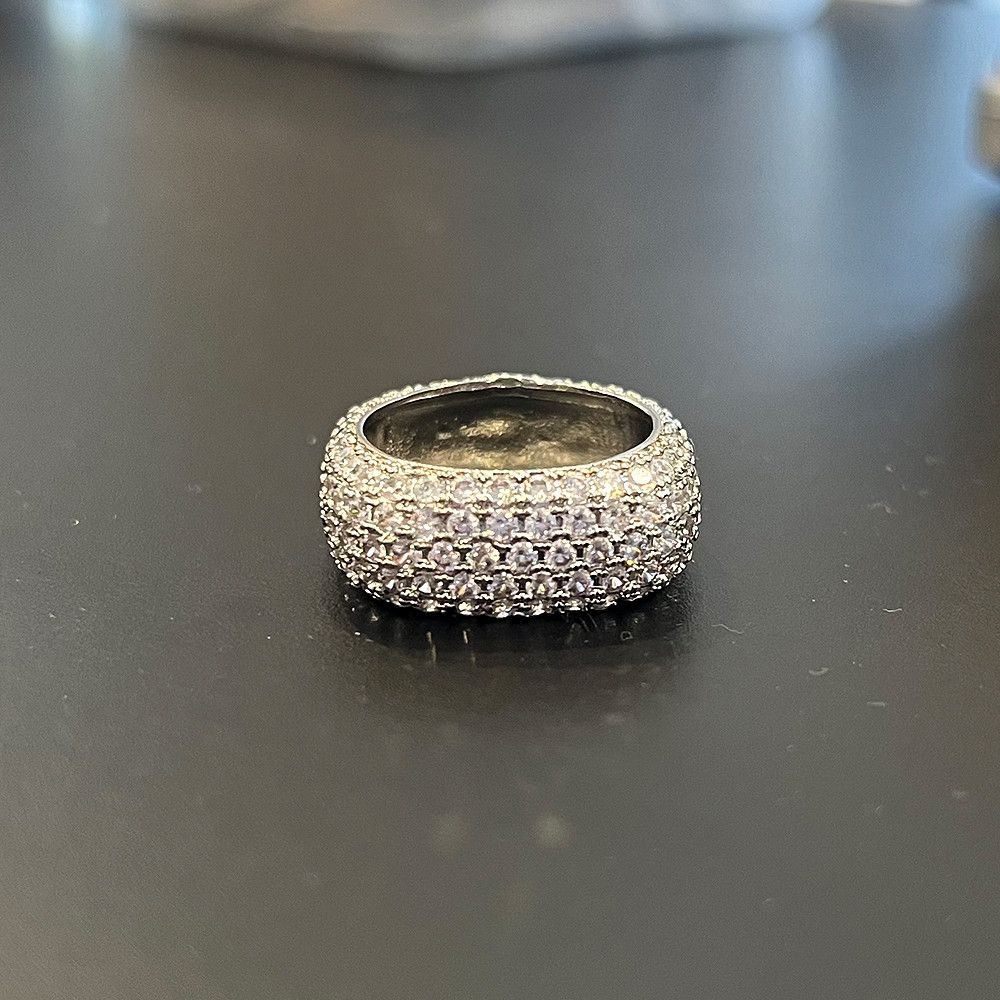 Jewelry SIZE 10 Bling Cubic Zirconia Geometric Square Ring Size ONE SIZE - 1 Thumbnail