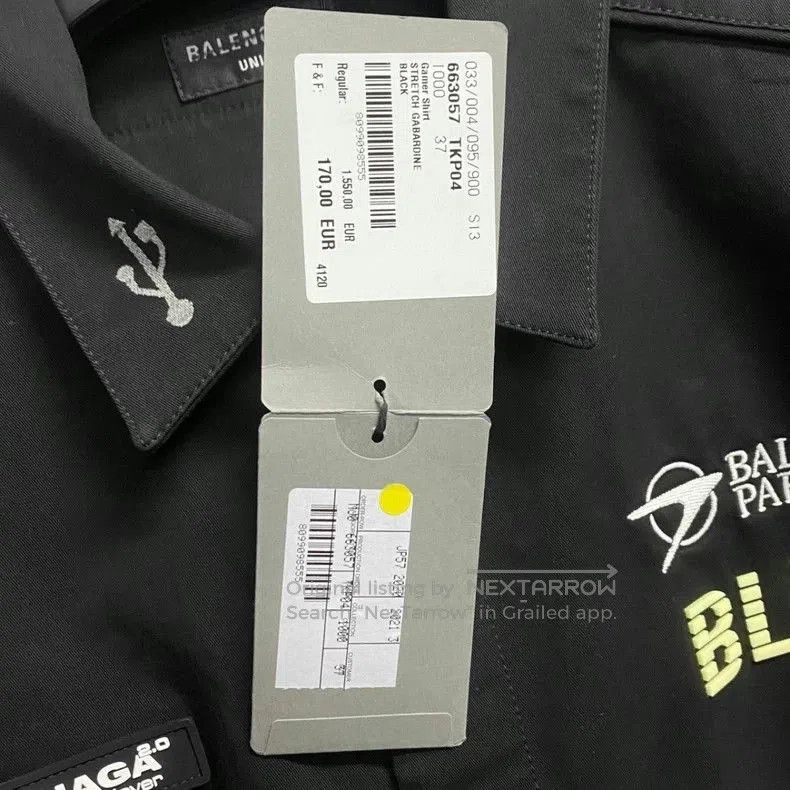 Balenciaga Balenciaga Black Art Print Logo Shirt. Size US XL / EU 56 / 4 - 8 Thumbnail