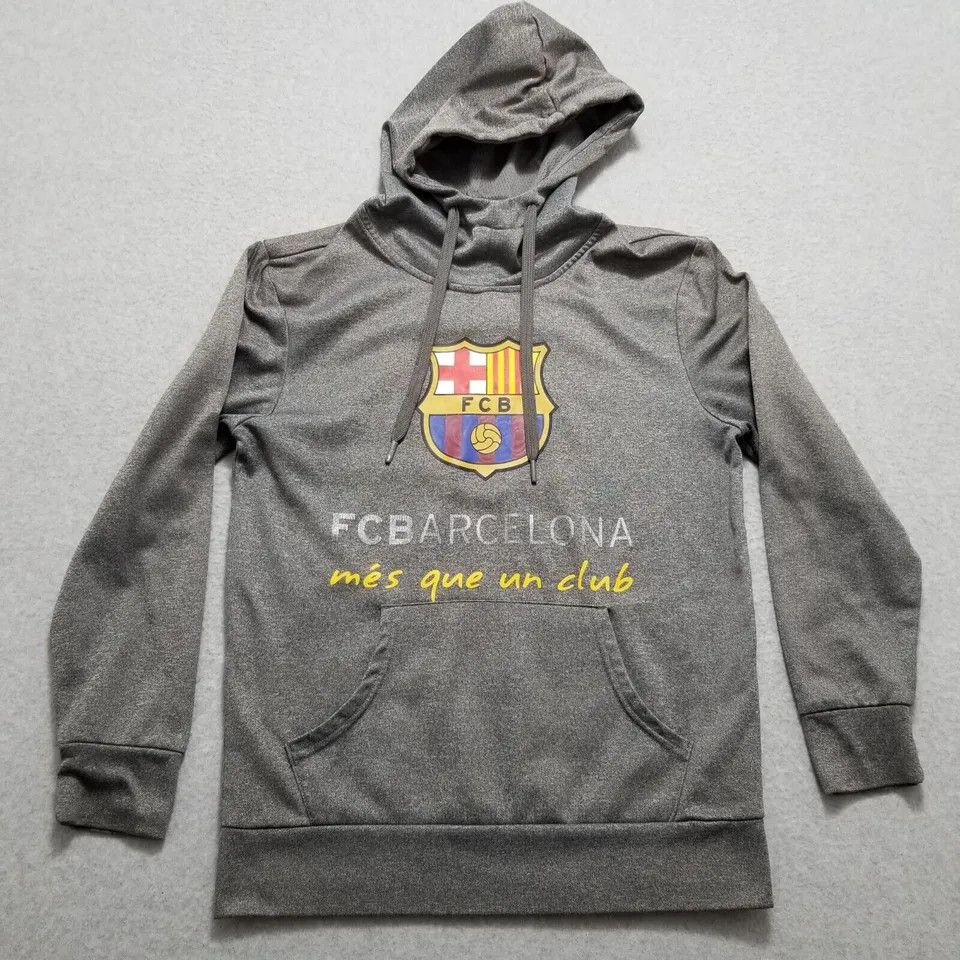 Other FCB Barcelona Soccer Hoodie Mens Small Pockets Pullover Logo Size US S / EU 44-46 / 1 - 1 Thumbnail