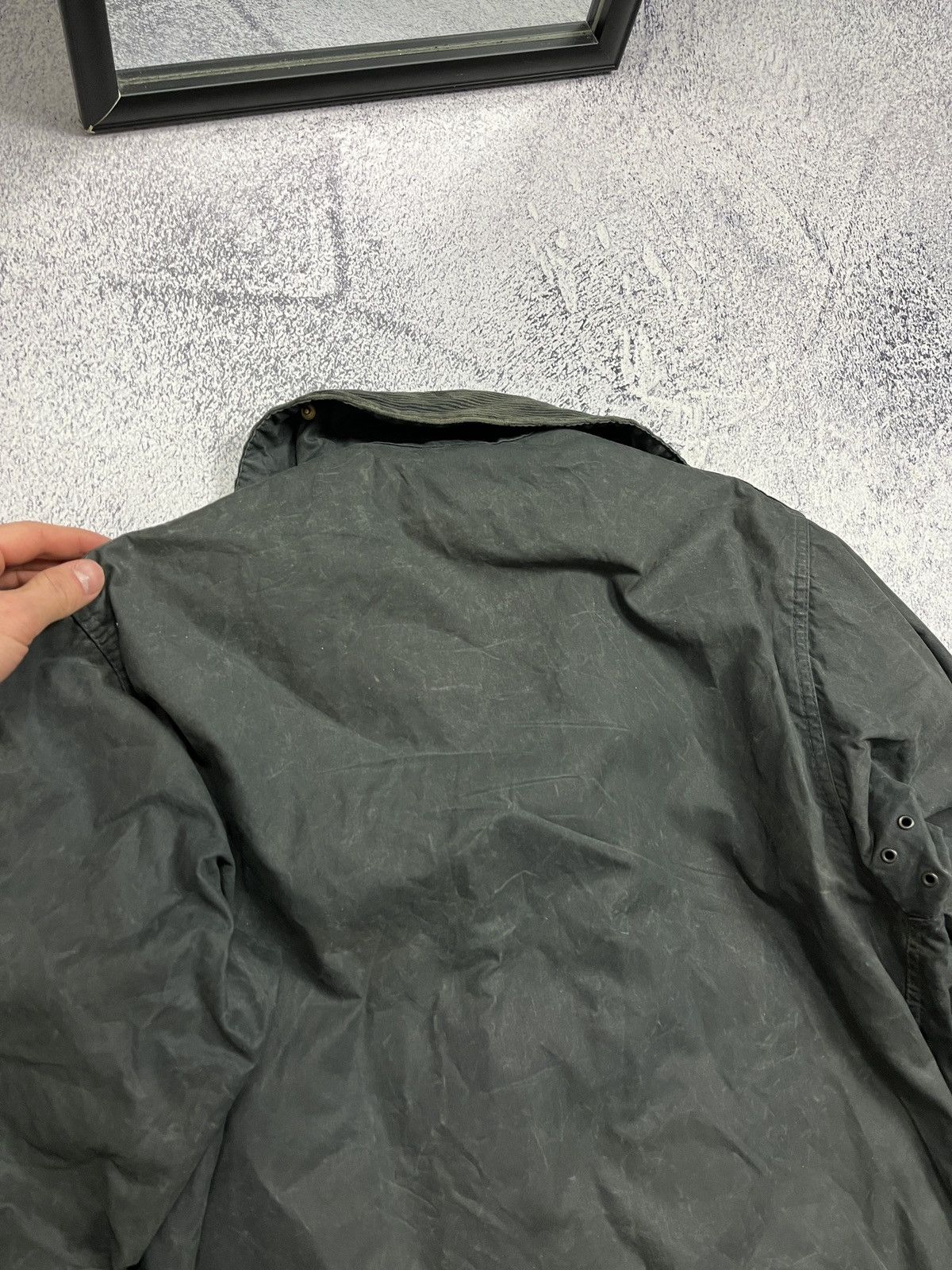 Barbour × Vintage Vintage Barbour A205 Border Waxed Coat Jacket C36/91cm Size US S / EU 44-46 / 1 - 19 Thumbnail