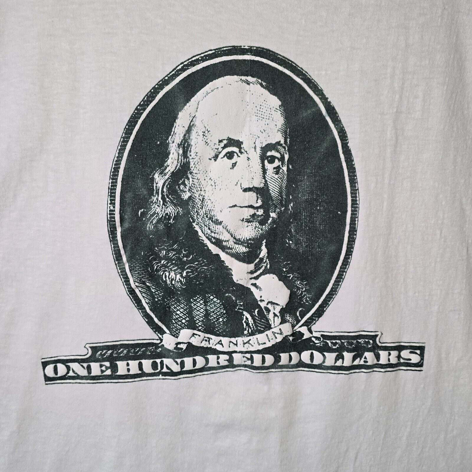 Vintage Vintage Benjamin Franklin 100 Hundred Dollar 90s Shirt XL Size US XL / EU 56 / 4 - 3 Thumbnail