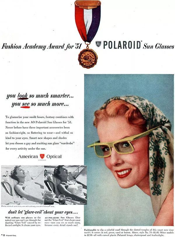 American Optical × Polaroid × Vintage 1950s American Optical Sunglasses True Vintage Polaroid 1951 Size ONE SIZE - 2 Thumbnail