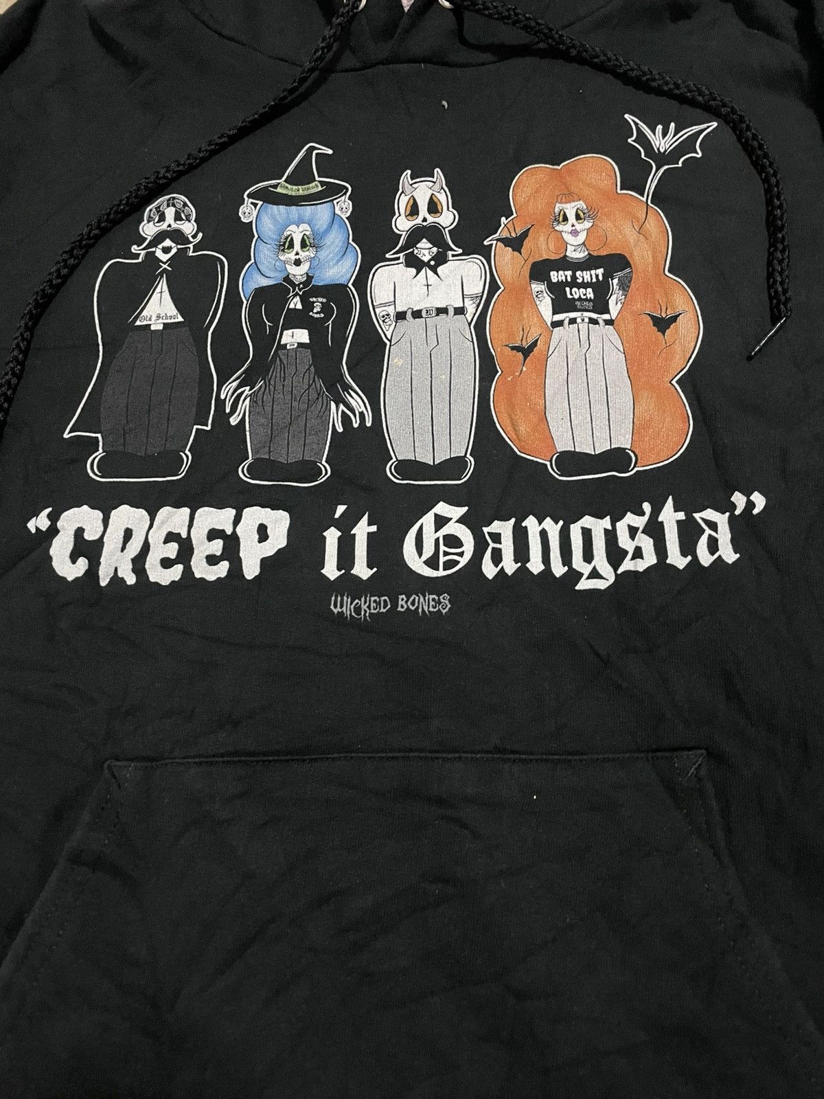 Vintage Vtg 90’s Hoodie Old Skool “Creep it Gangsta” Size US S / EU 44-46 / 1 - 5 Thumbnail