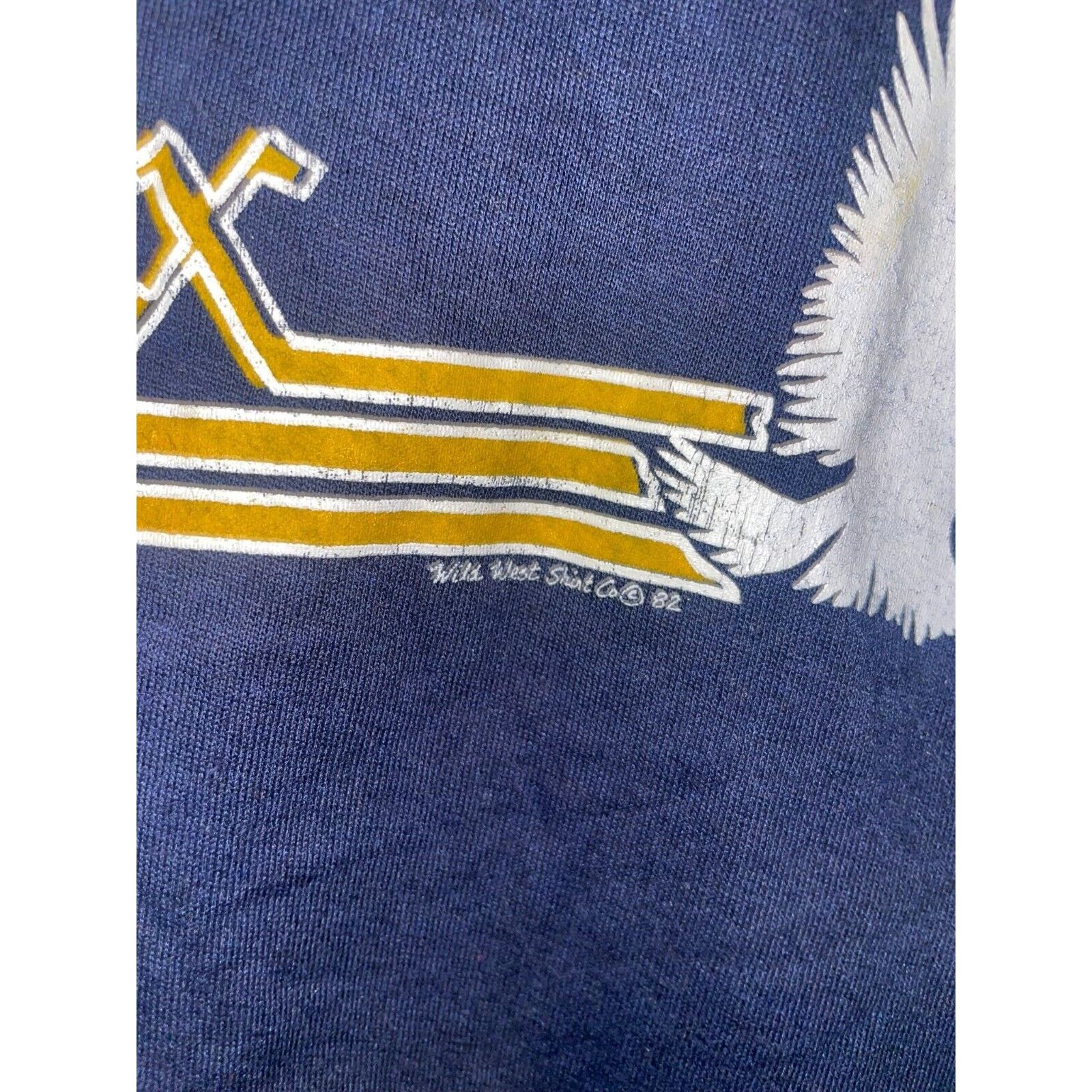 Vintage Vintage Womens Phoenix Shirt Blue Crop Top Tee 80s 1982 Size M / US 6-8 / IT 42-44 - 5 Thumbnail