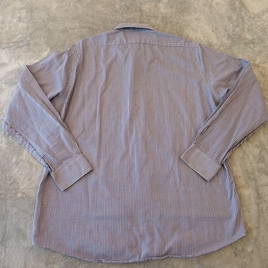 Van Heusen Van Heusen Shirt Mens 16.5 Purple Plaid Long Sleeve Button Up Size US XL / EU 56 / 4 - 2 Thumbnail