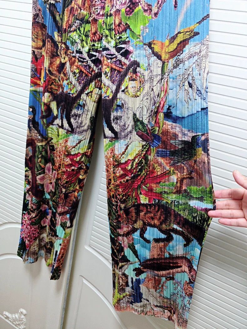 Issey Miyake Issey Miyake size:2 Jungle animal series straight-leg pant Size 31" - 4 Thumbnail